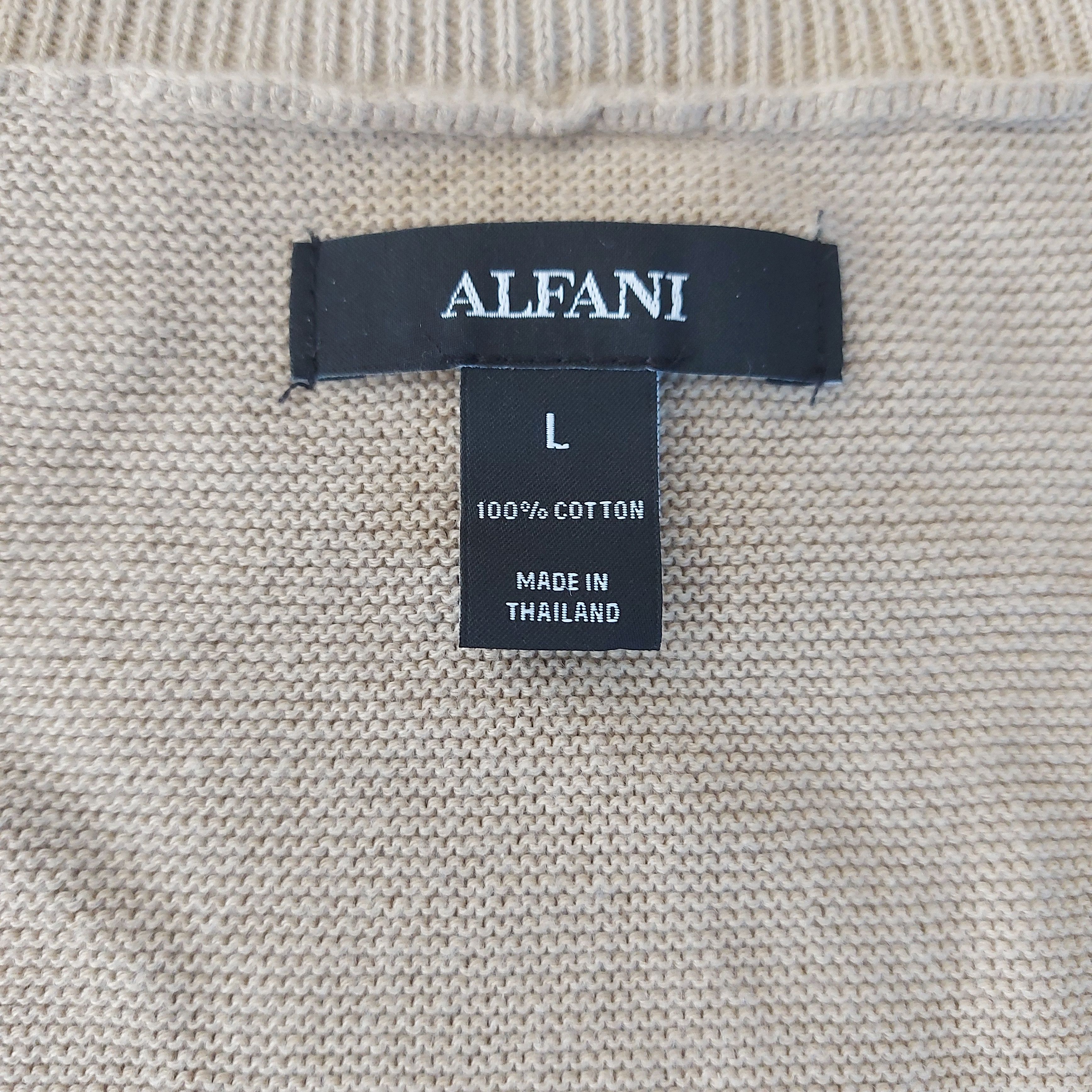 Alfani Alfani cardigan beige knitwear Size US L / EU 52-54 / 3 - 5 Thumbnail