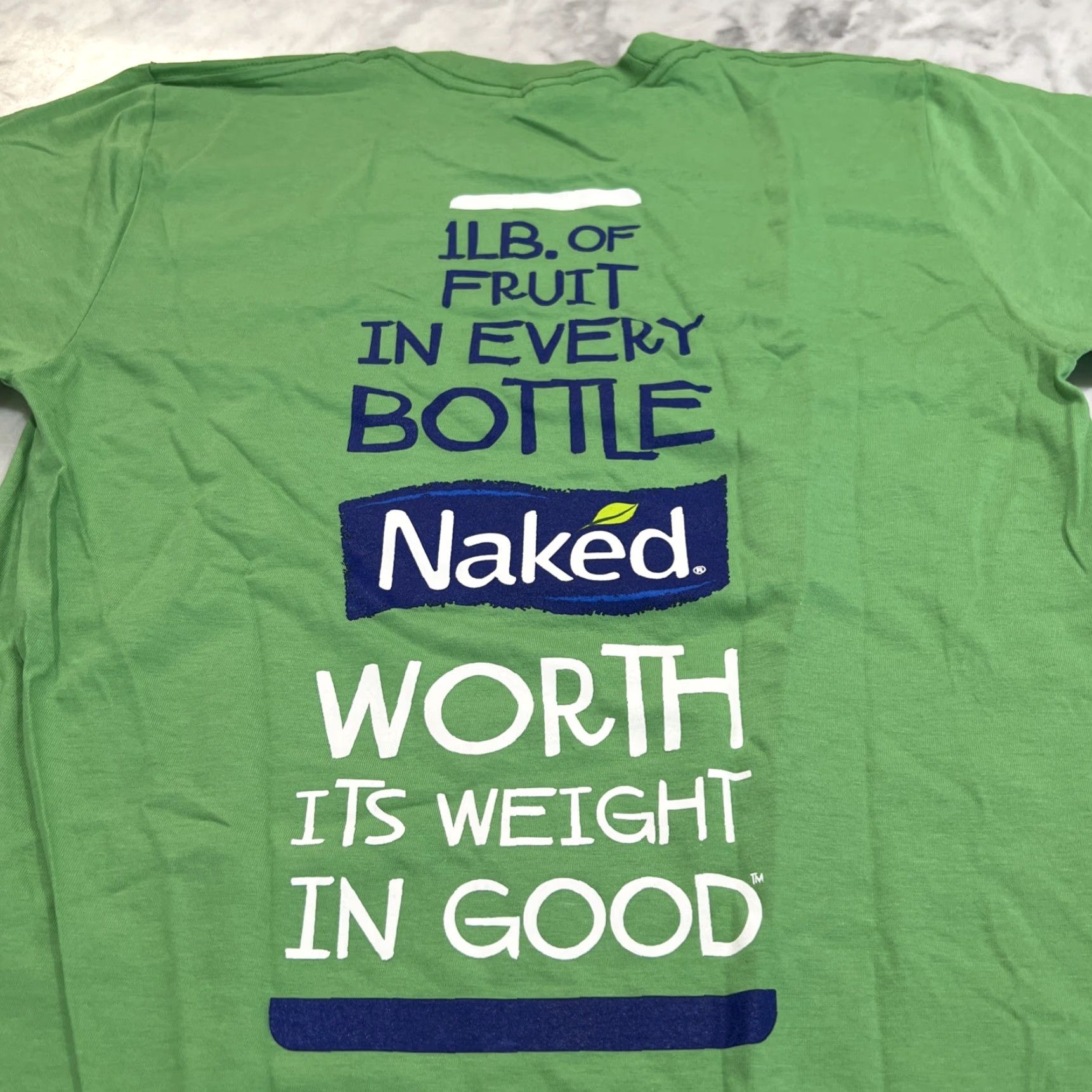 American Apparel Naked Green Juice Promo T Shirt Men S Green Cotton USA Graphic Print Crew Neck Short Sleeve 1 LB Promotional Spring Summer Mens Size US S / EU 44-46 / 1 - 2 Thumbnail