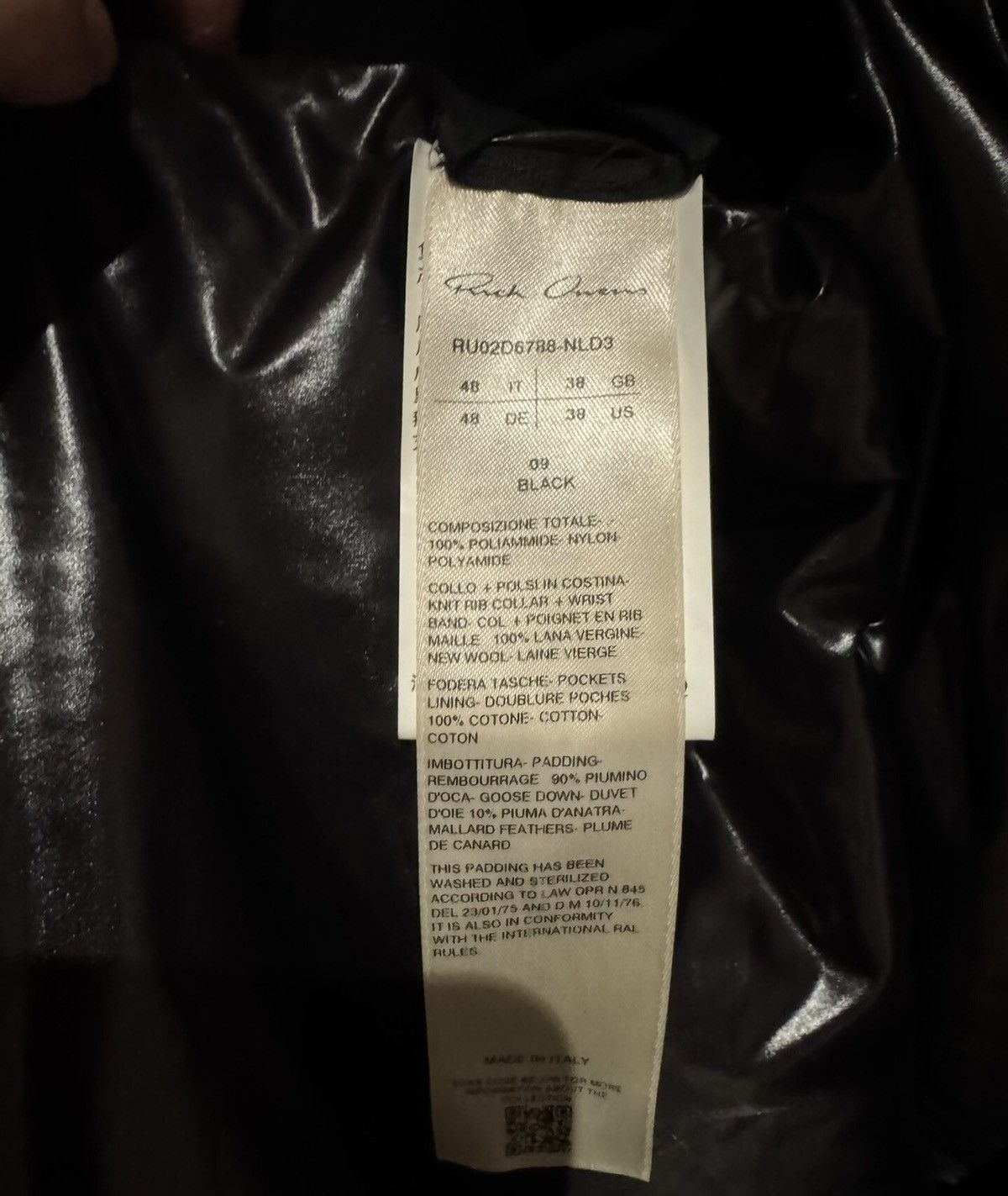 Rick Owens Rick Owens Glossy Beetle Long Sleeve Goose Down Jacket Size US L / EU 52-54 / 3 - 6 Thumbnail
