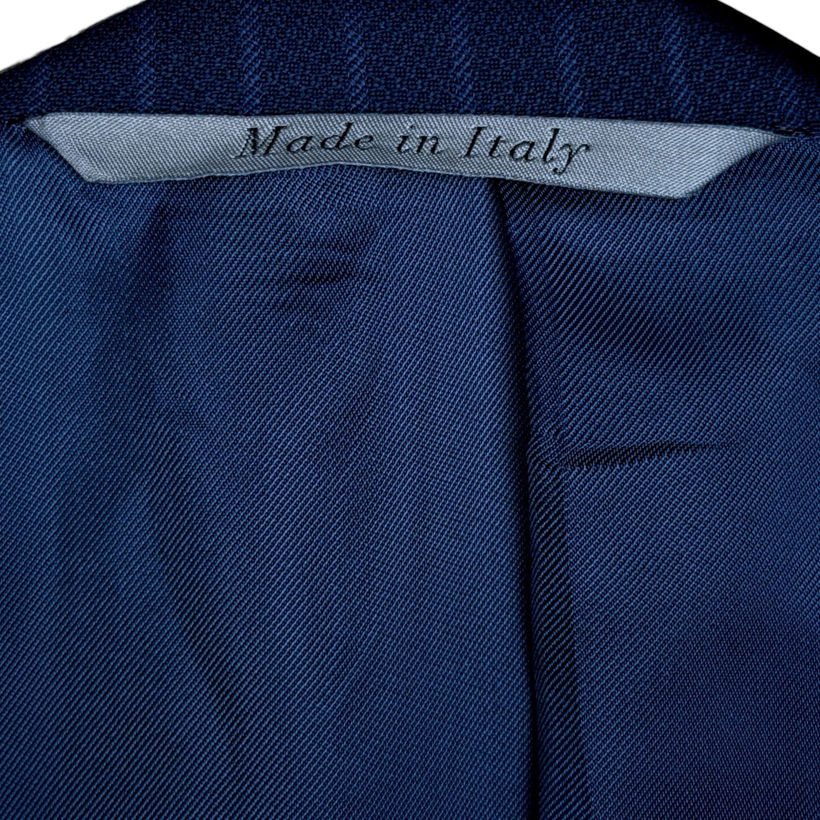 Canali Canali Blazer 48R Blue Pinstripe Water Resistant 100% Wool Size 48R - 6 Thumbnail