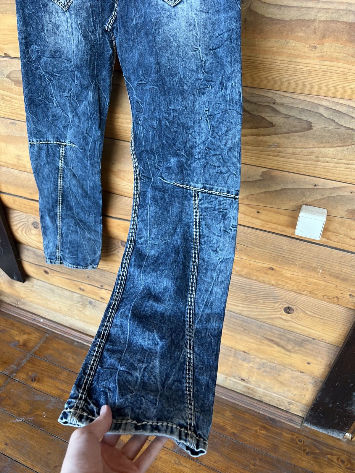 If Six Was Nine AVANT GARDE Y2K DENIM PANTS CIPO & BAXX SLIM FIT DOUBLE KNEE Size US 32 / EU 48 - 5 Thumbnail