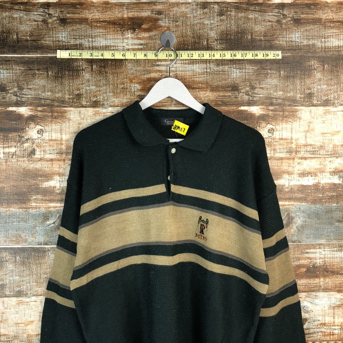 Homespun Knitwear Grosbee Green vintage sweatshirt Knitwear #A1967 Size US L / EU 52-54 / 3 - 2 Thumbnail