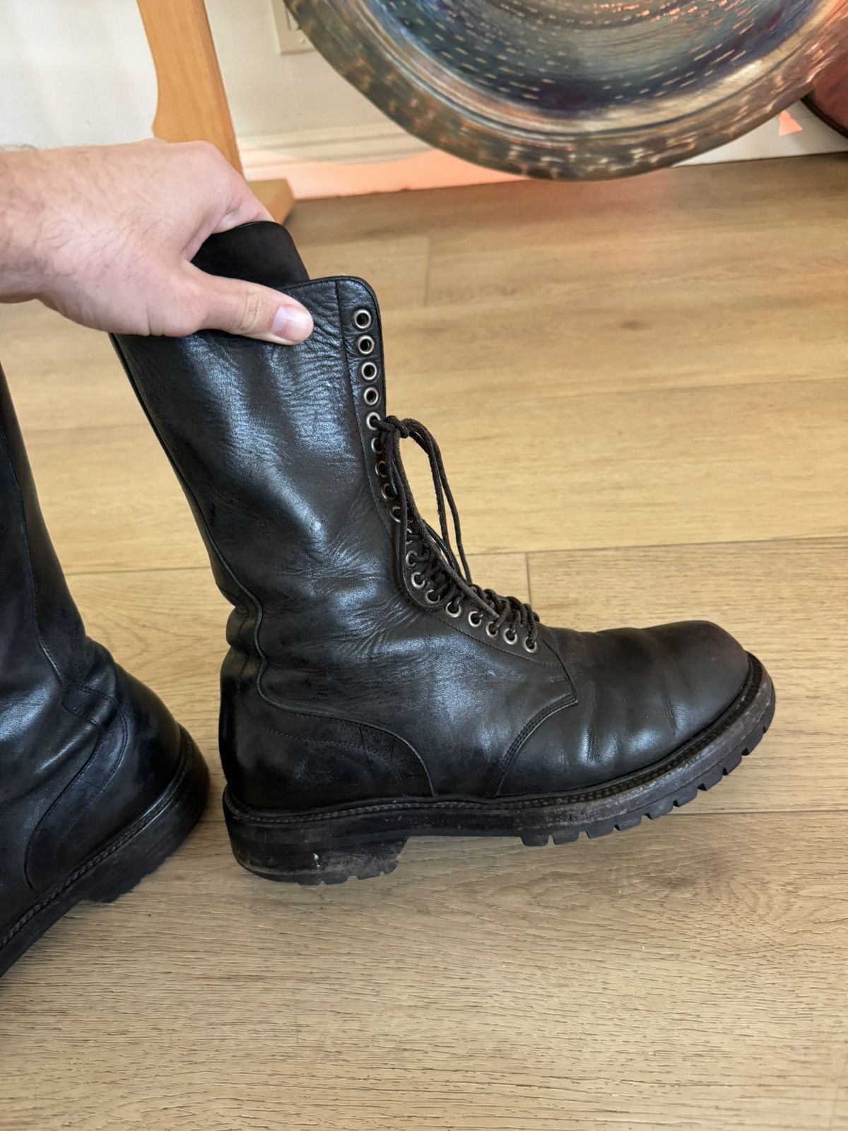 Rick Owens Goodyear flex combat boot Size US 10 / EU 43 - 6 Thumbnail