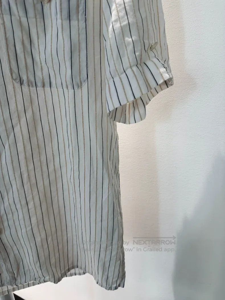 Saint Laurent Paris Saint Laurent Paris size 37 Mulberry Silk Striped Short-sl Size US S / EU 44-46 / 1 - 2 Thumbnail