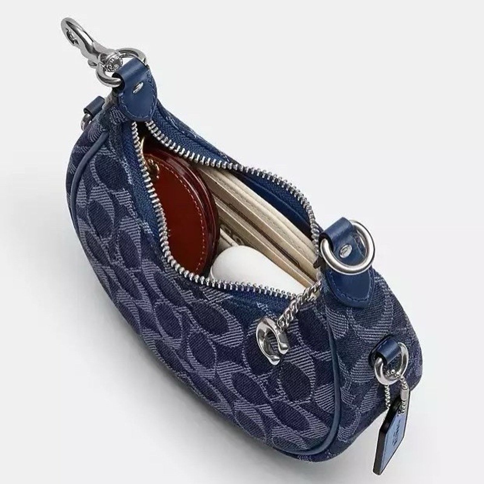 Coach NWT Coach Jonie Bag Signature Denim Blue Crossbody CAO04 Size ONE SIZE - 8 Thumbnail