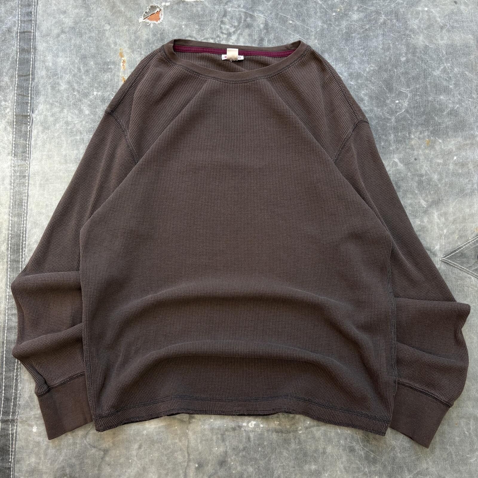 Mossimo Vintage Y2K Mossimo Chocolate Brown Grunge Thermal Shirt Size US L / EU 52-54 / 3 - 1 Thumbnail