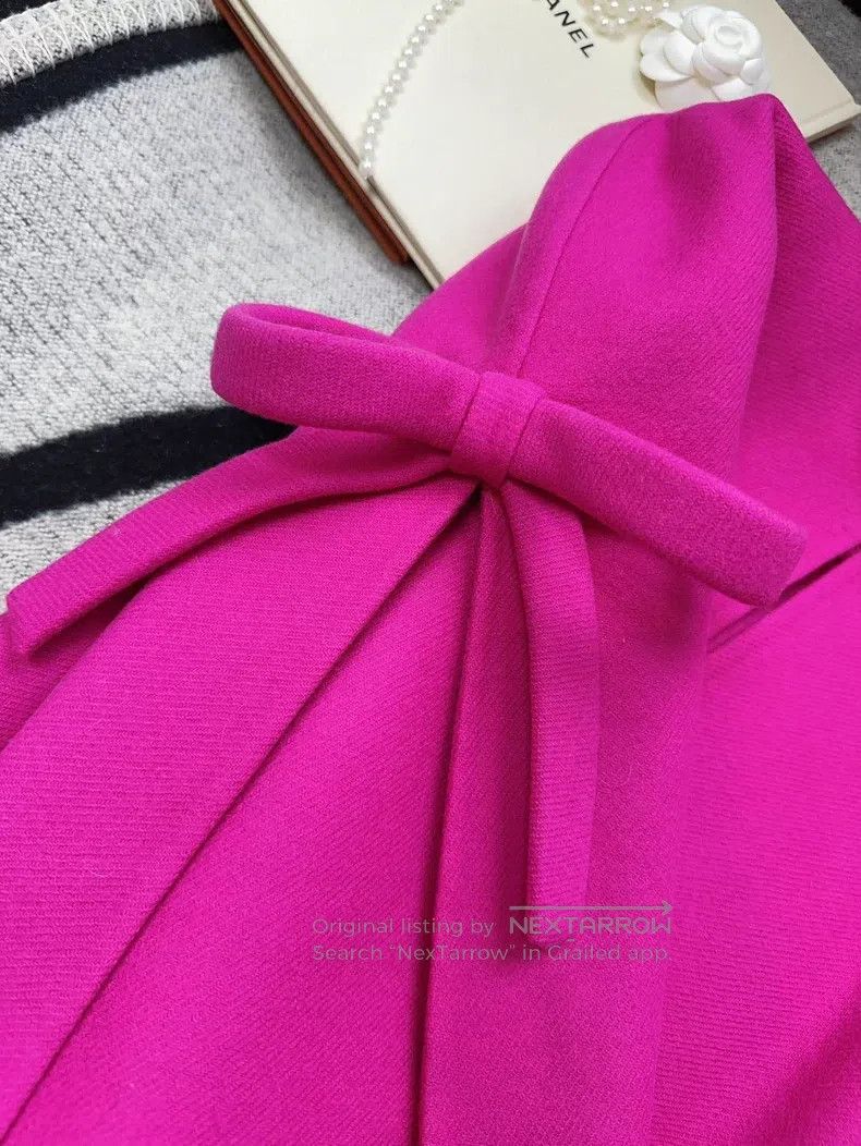 Valentino Valentino Bow wool cape coat coat Size M / US 6-8 / IT 42-44 - 4 Thumbnail