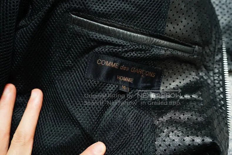 Comme des Garcons Comme des Garcons Archive Fishnet Leather Jacket. Size US M / EU 48-50 / 2 - 8 Thumbnail