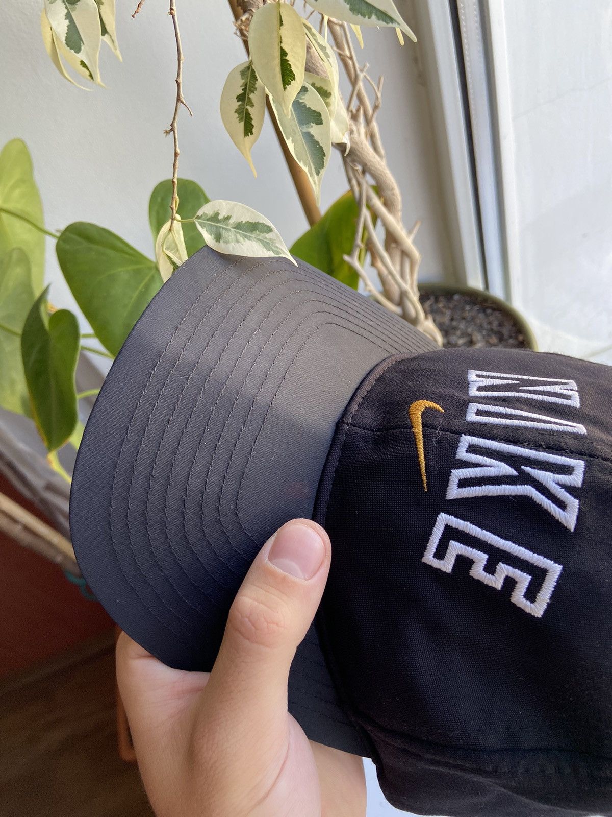 Nike × Vintage 90s Nike Central Swoosh Vintage Y2K Nylon Retro Cap Hat Size ONE SIZE - 3 Thumbnail