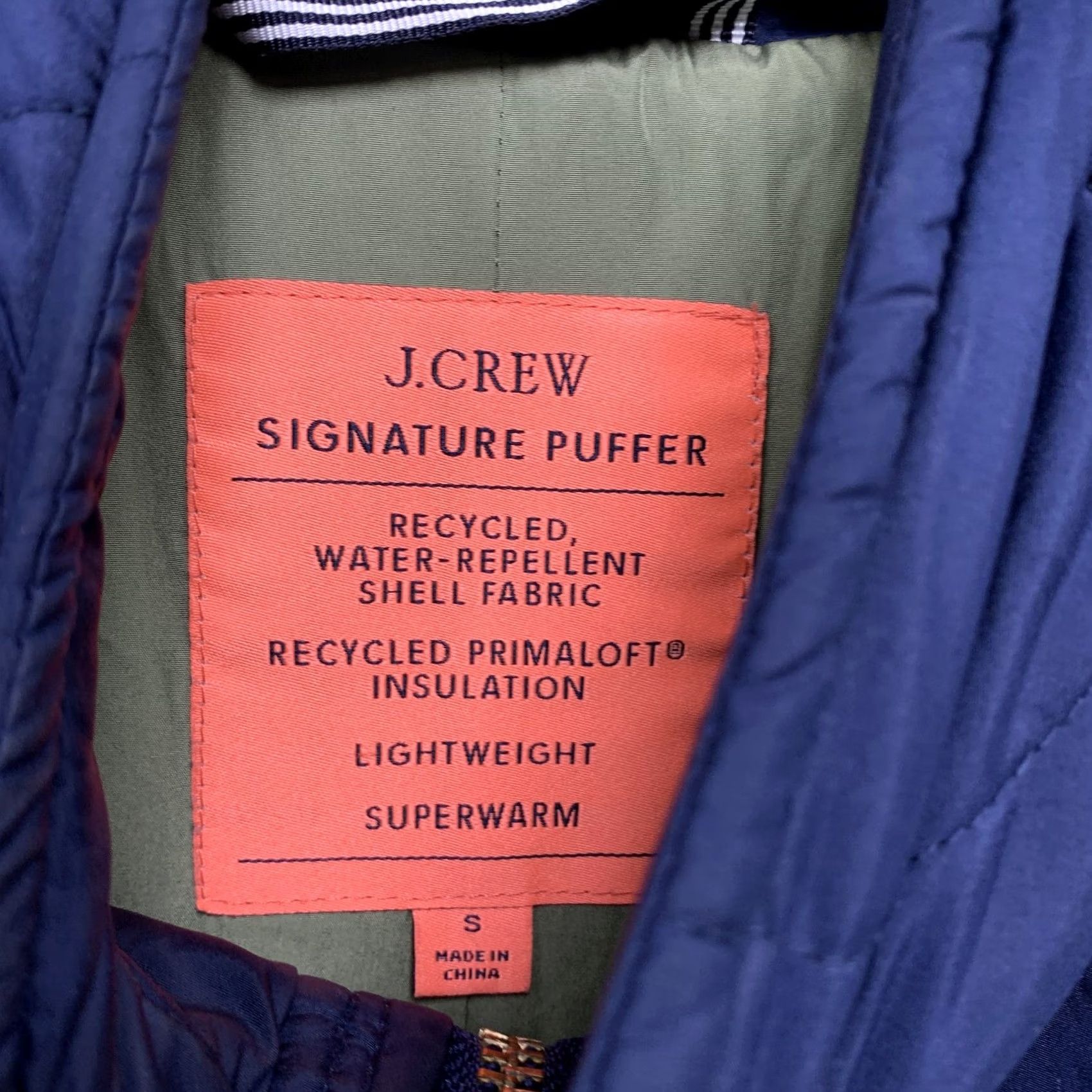J.Crew J.Crew Signature Puffer Coat Womens Small Blue Lightweight Water Repellent Jacket Coat Womens S Blue Lightweight Water Repellent Size S / US 4 / IT 40 - 5 Thumbnail