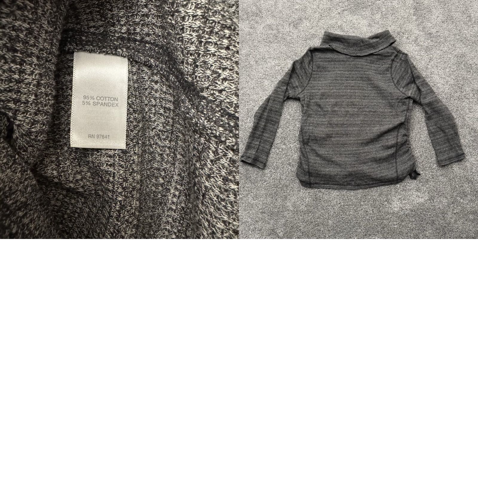 J. Jill J. Jill Sweater Womens Size Large Petite Cowl Neck Ruched Sides Cozy Knit Pullover Light-Weight Cotton Blend Gray Mens? No gender final: Womens Size L / US 10 / IT 46 - 8 Thumbnail