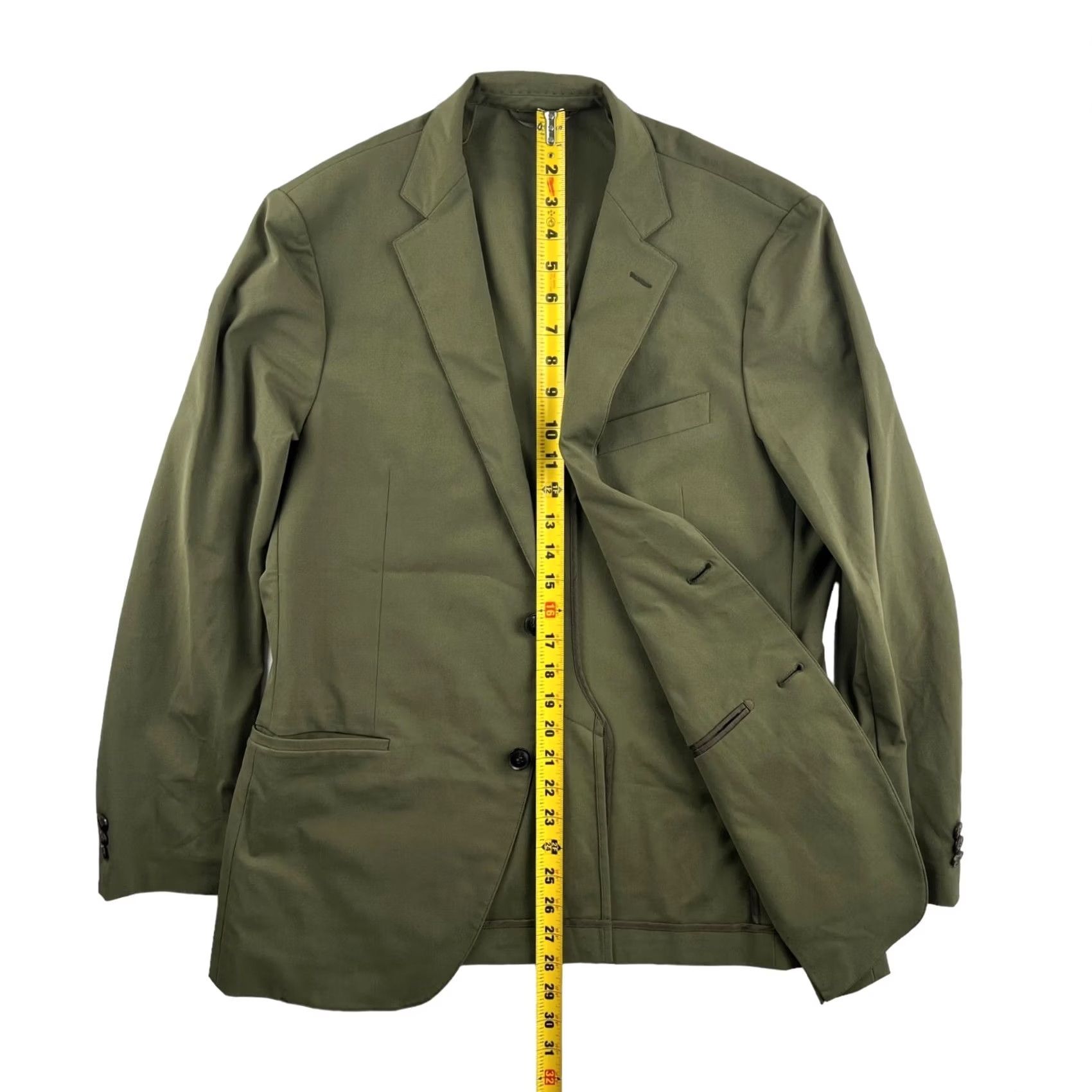 Vintage Sene Men's Blazer Jacket UV Stretch Tech Green 2-Button 100% Polyester 38 Short Size US 38 / EU 54 - 7 Thumbnail
