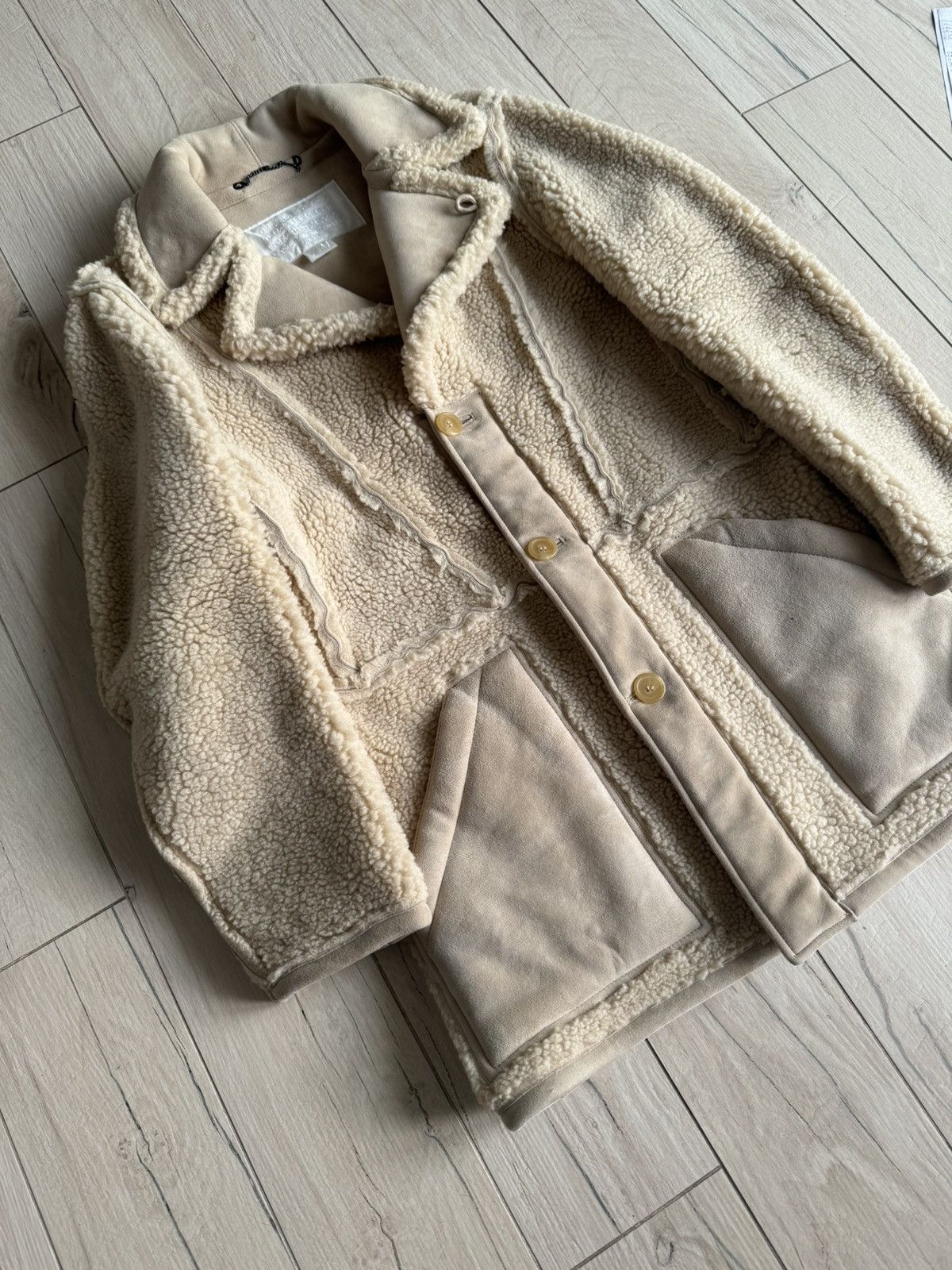 Maison Margiela Maison Margiela X H&M Ship Suit Pattern Cream Coat Size US M / EU 48-50 / 2 - 5 Thumbnail