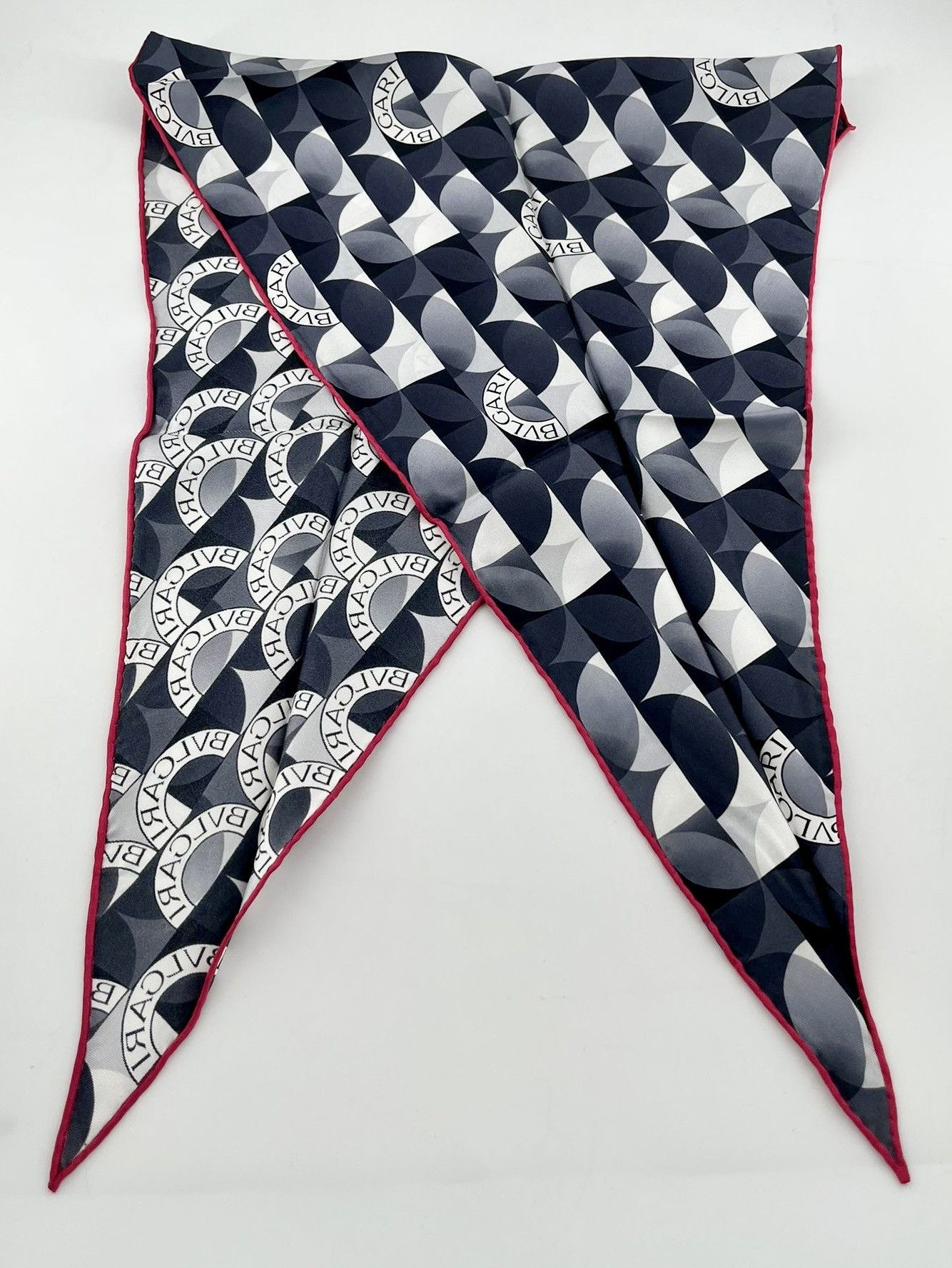 Bvlgari Bvlgari 100% Silk Scarf with iconic monogram Size ONE SIZE - 9 Thumbnail