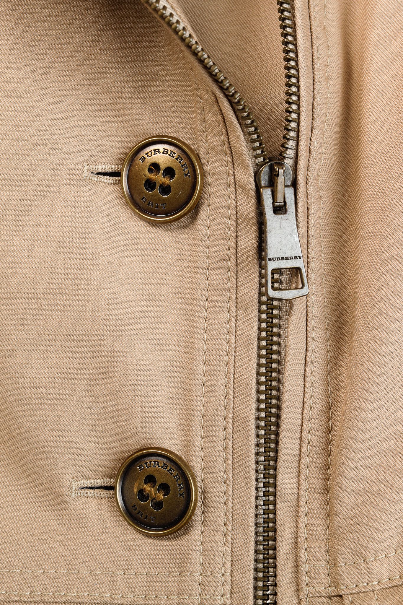 Burberry Burberry Brookleigh Tan Moto-Style Trench with Peplum Back Size S / US 4 / IT 40 - 8 Thumbnail