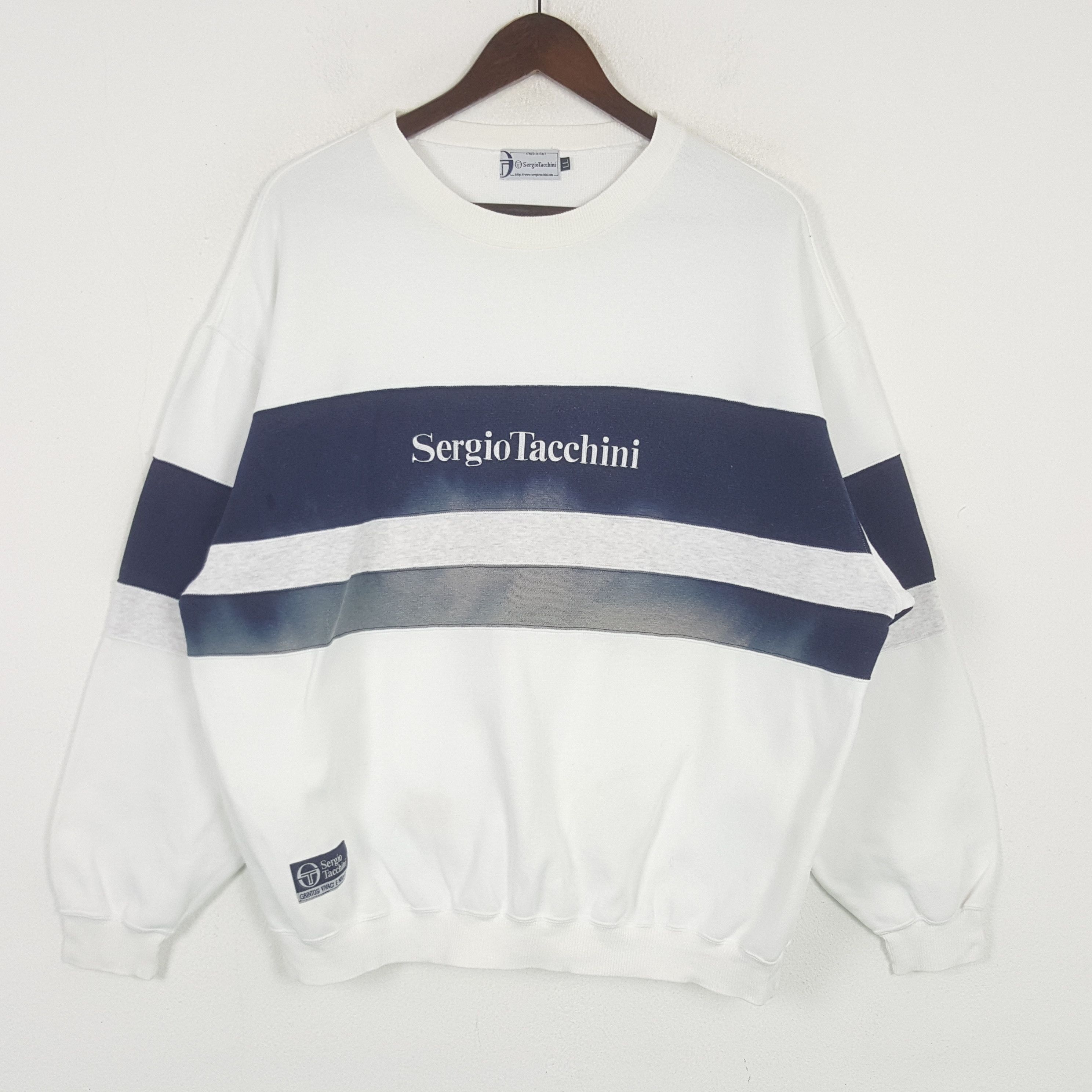 Sergio Tacchini × Vintage Vintage Sergio Tacchini Sweatshirt Size US XL / EU 56 / 4 - 1 Thumbnail