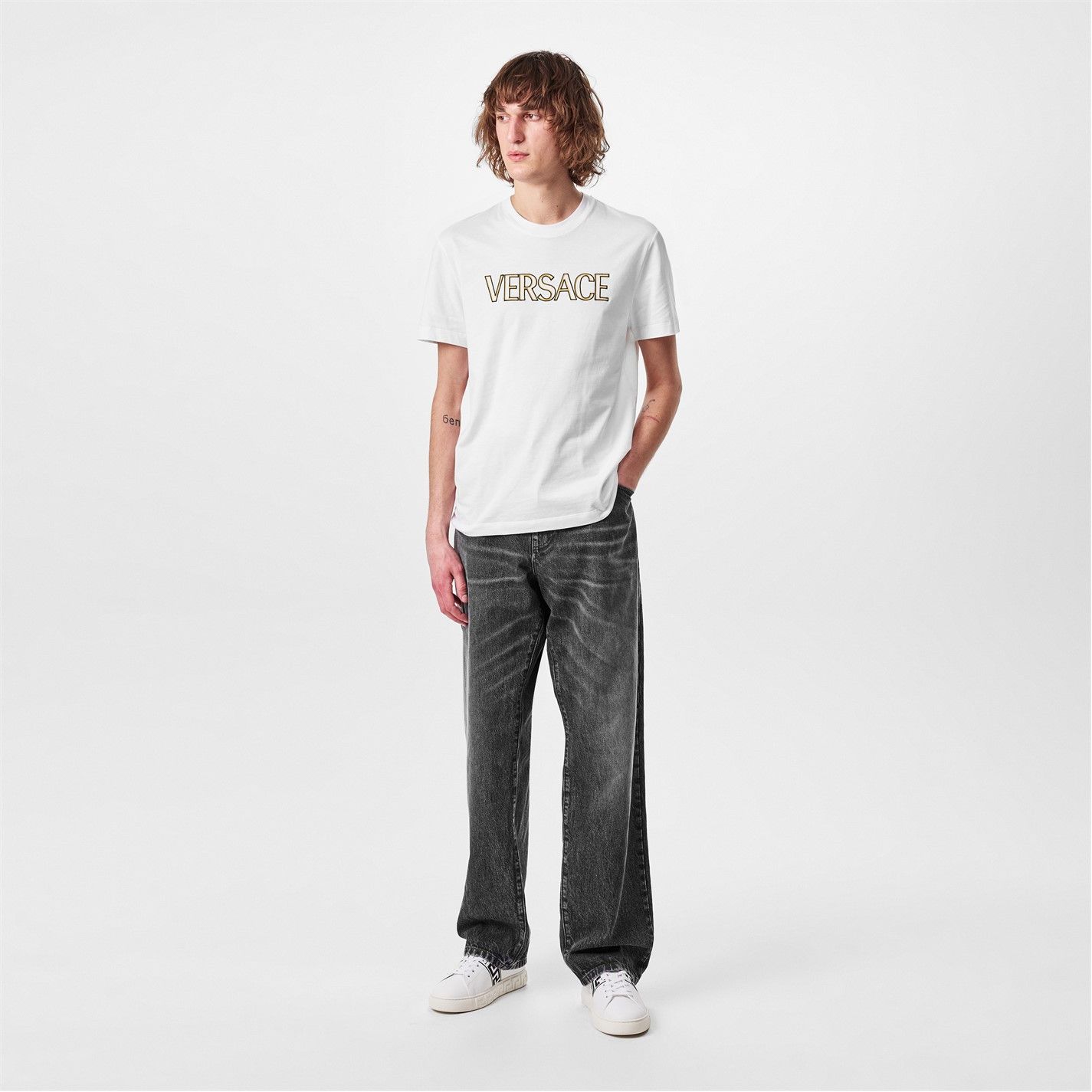 Versace o1g2r1mq0526 Logo Versace T-Shirt in White Size US XXL / EU 58 / 5 - 6 Thumbnail