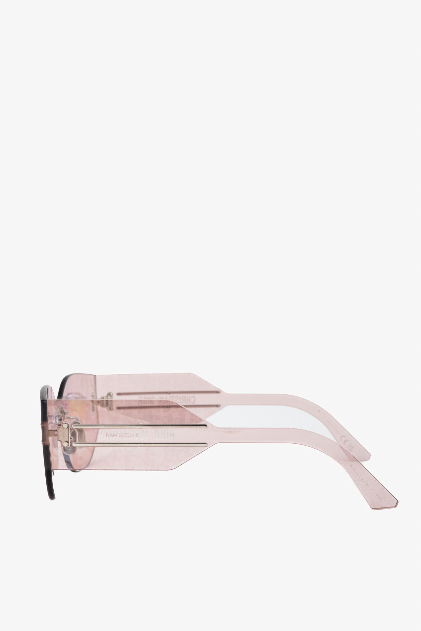 Dior Christian Dior DiorClub M6U Pink Monogram Shield Sunglasses Size ONE SIZE - 3 Thumbnail