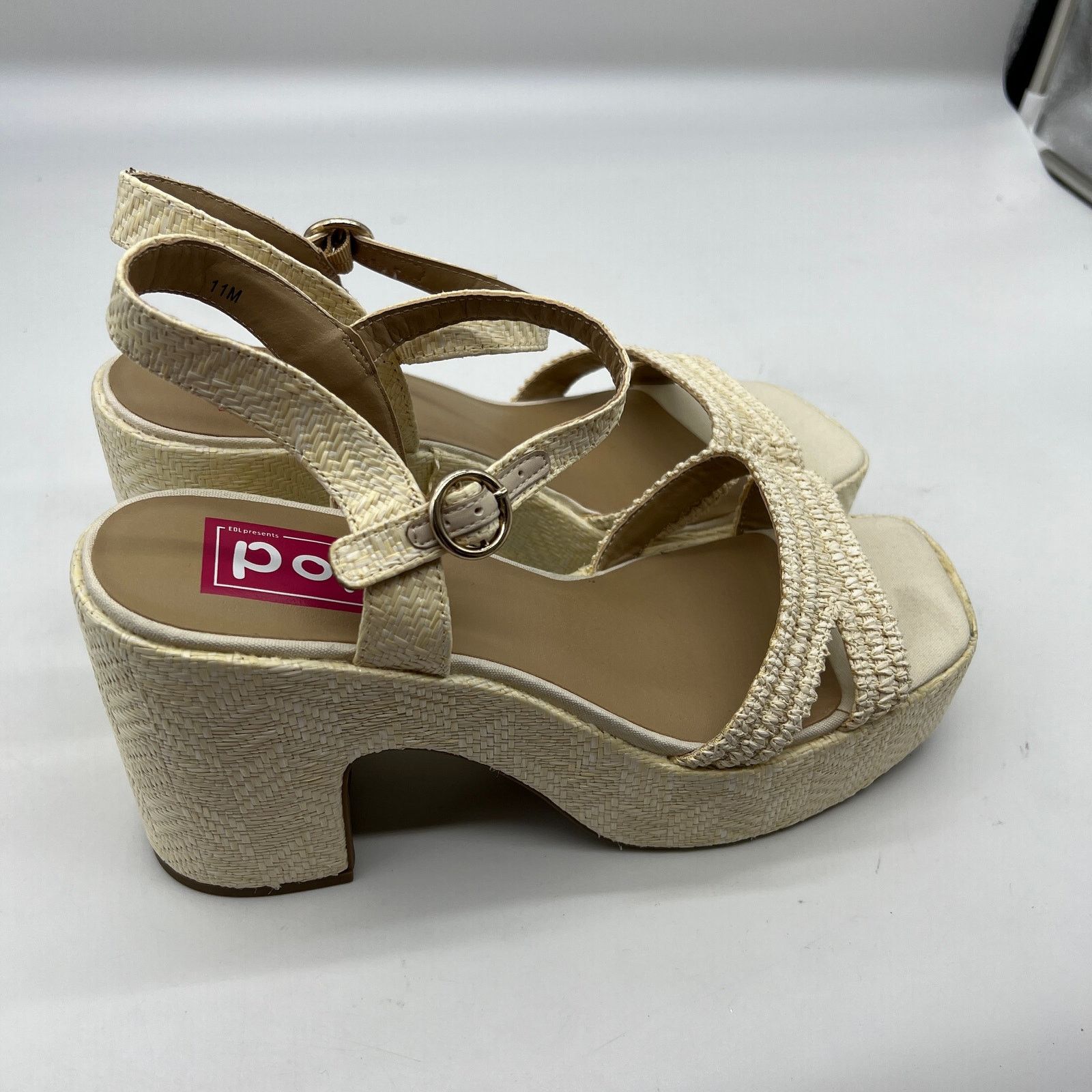 Other Women Block Shoes Platform Flat Wedge Casual Open Toe Size US 11 / IT 41 - 7 Thumbnail