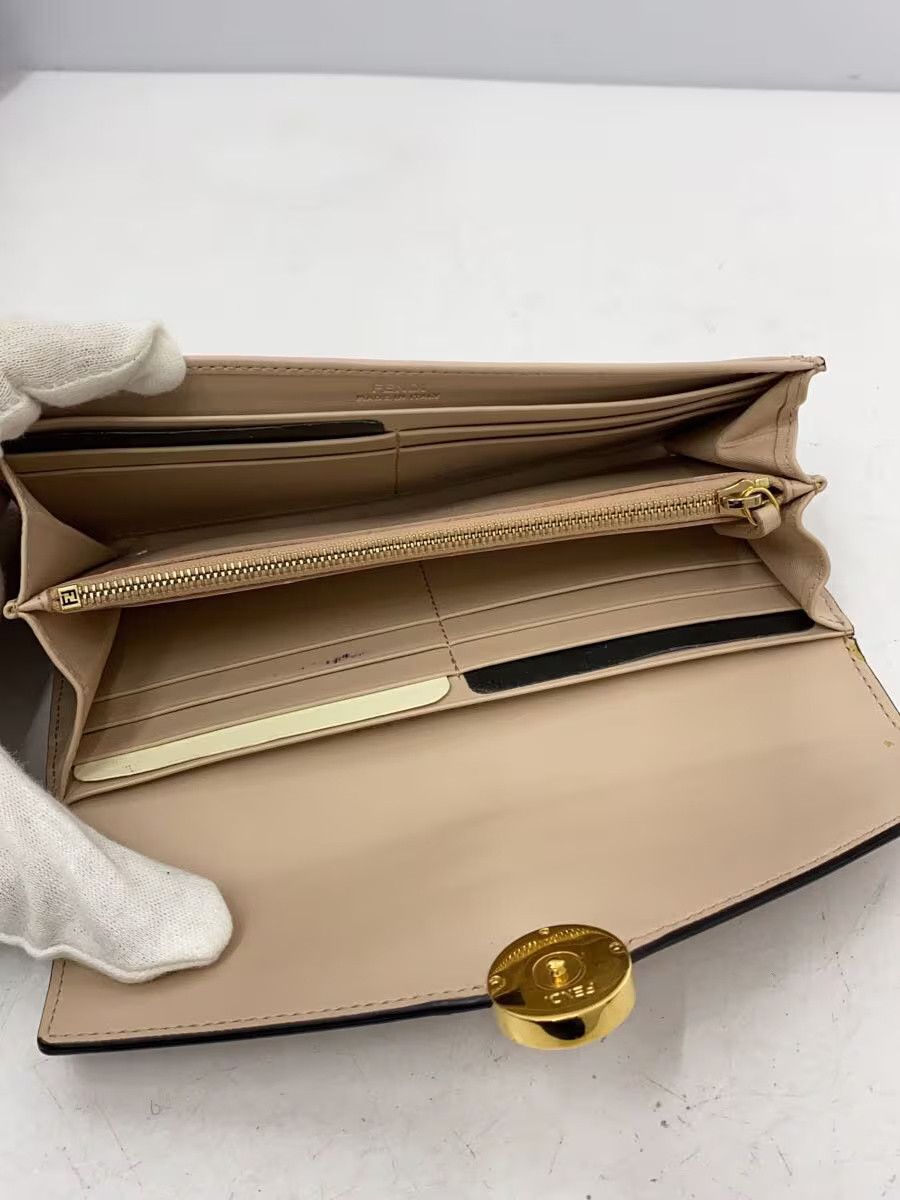 Fendi Fendi F Leather Continental Wallet Pink Size ONE SIZE - 4 Thumbnail