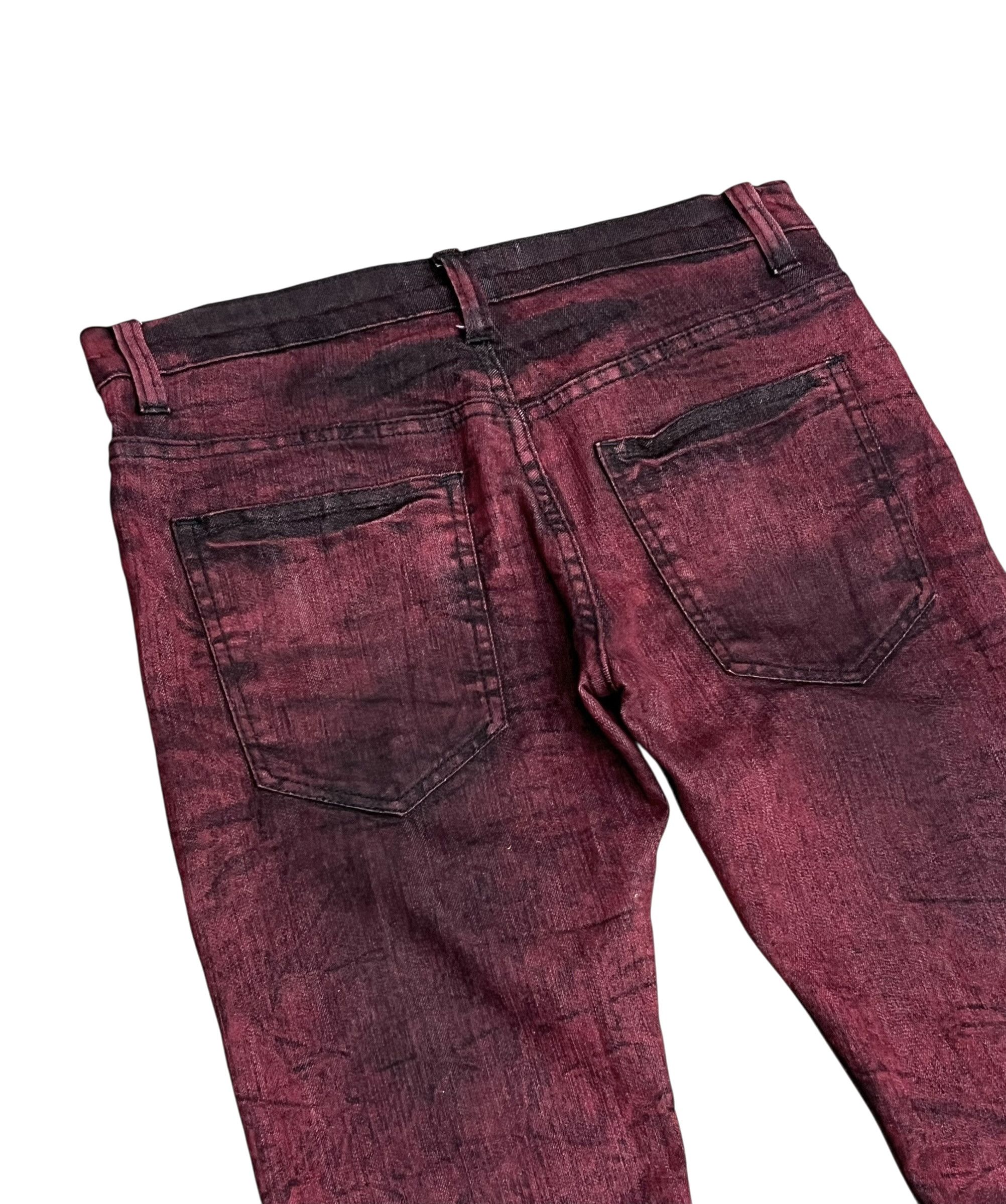 Fragment Design Vintage KUI Bloodclaw Fade To Black Flare Punk Denim Y2K 🔥 Size 33" - 7 Thumbnail