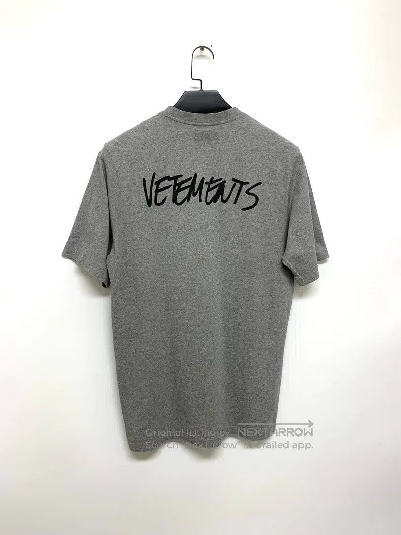 Vetements Vetements Logo Embroidered Print Grey Short Sleeve T-Shirt Size US M / EU 48-50 / 2 - 2 Thumbnail