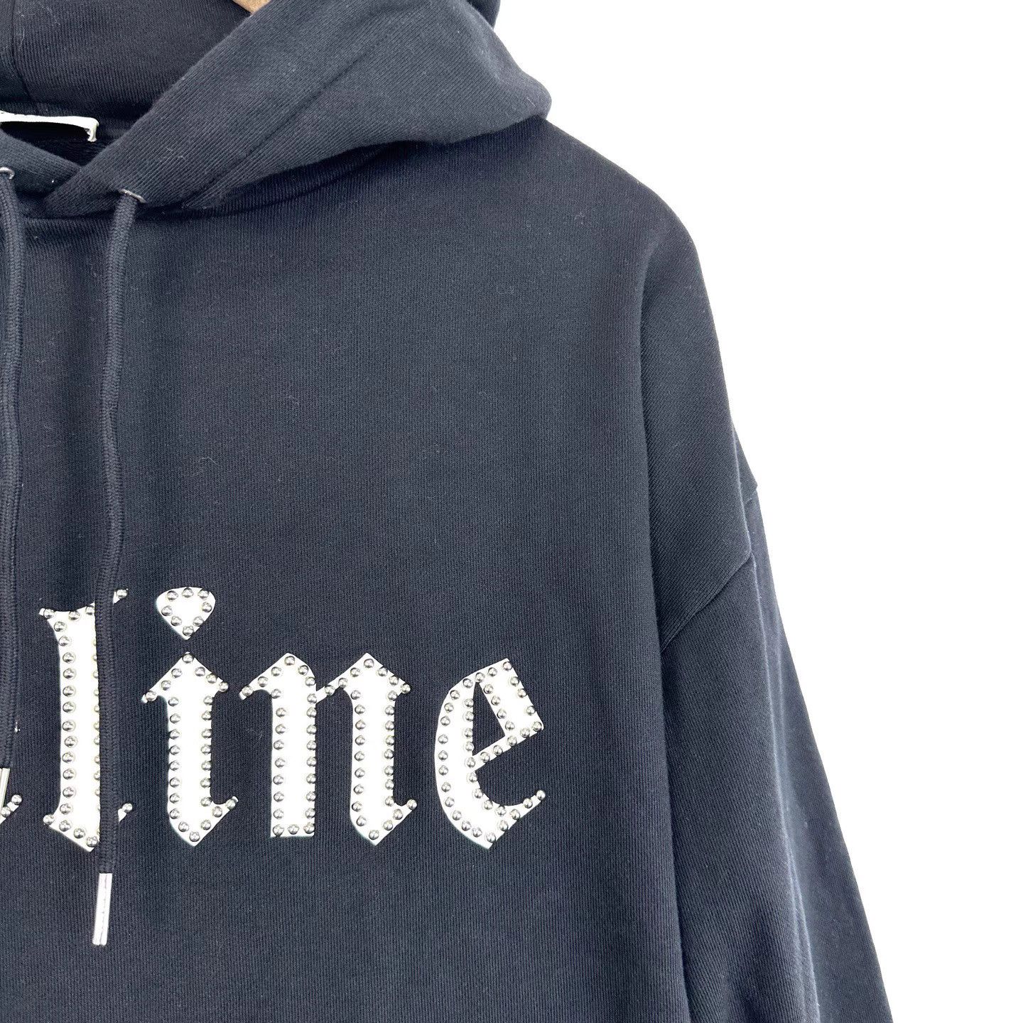Celine Celine SS22 Cosmic Cruiser Black Fleece Studded Hoodie K12 Size XL / US 12-14 / IT 48-50 - 4 Thumbnail