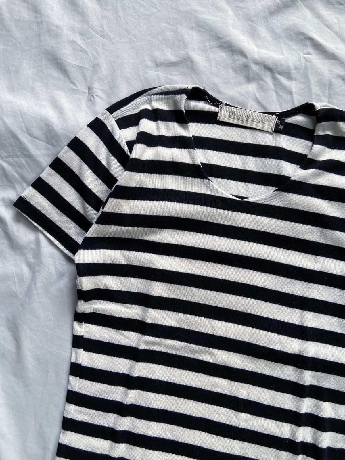 Cook Jeans COOK JEANS STRIPED PUNK STREET STYLE TEE Size US S / EU 44-46 / 1 - 3 Thumbnail