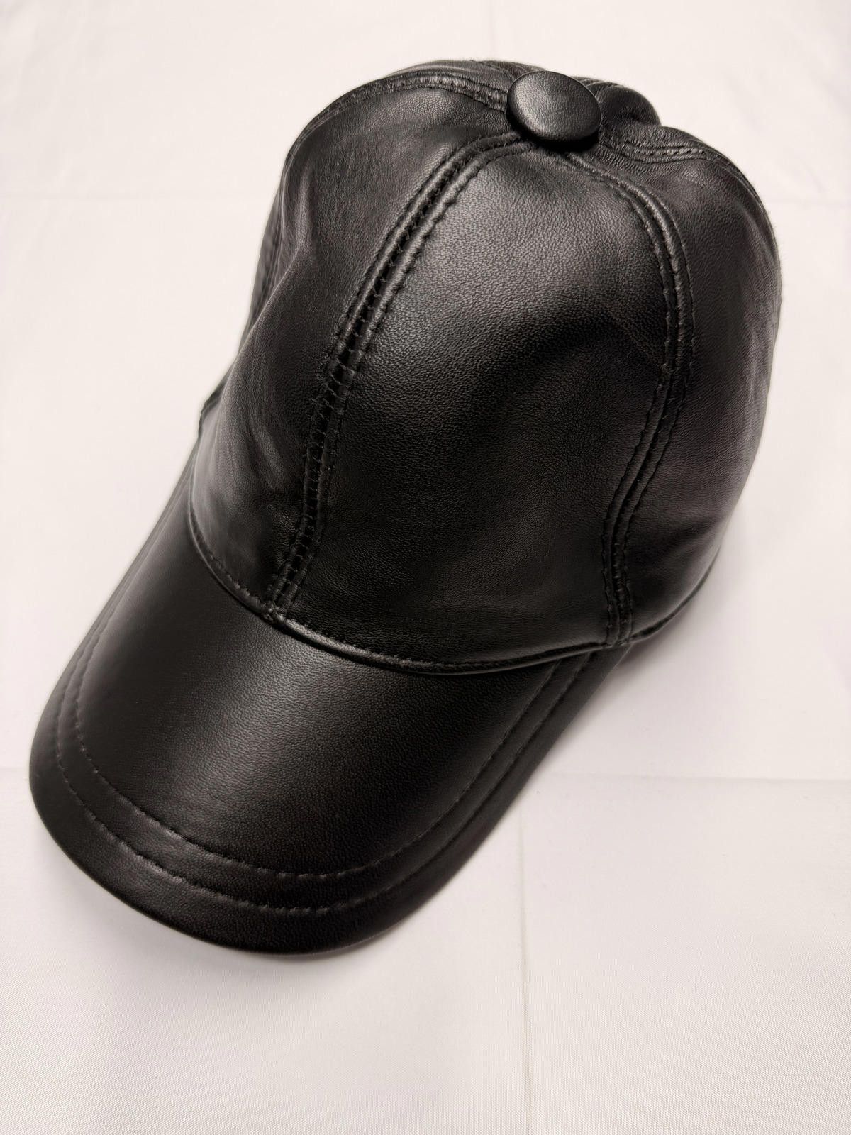 Other NEW Black Leather Baseball Cap - Premium Hat #017 Size ONE SIZE - 2 Thumbnail