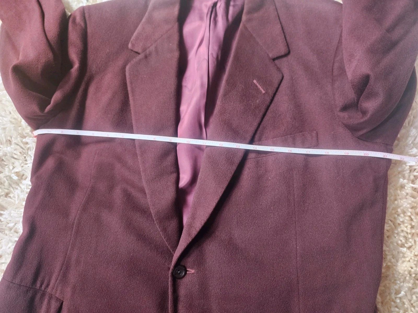 Oxxford Clothes Oxxford Clothes Cashmere Blazer Sportcoat Maroon Red 43 Size 44R - 2 Thumbnail