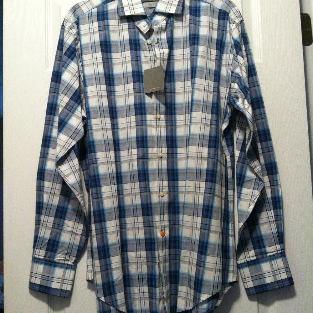 Thomas Dean THOMAS DEAN MENS NEW 100%COTTON CASUAL SHIRT SIZE: XL Size US XL / EU 56 / 4 - 2 Thumbnail
