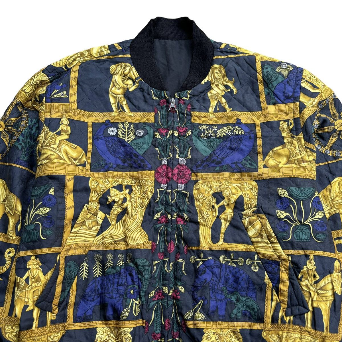 Hermes Vintage Hermes "Torana" Silk Bomber Jacket Size US S / EU 44-46 / 1 - 2 Thumbnail