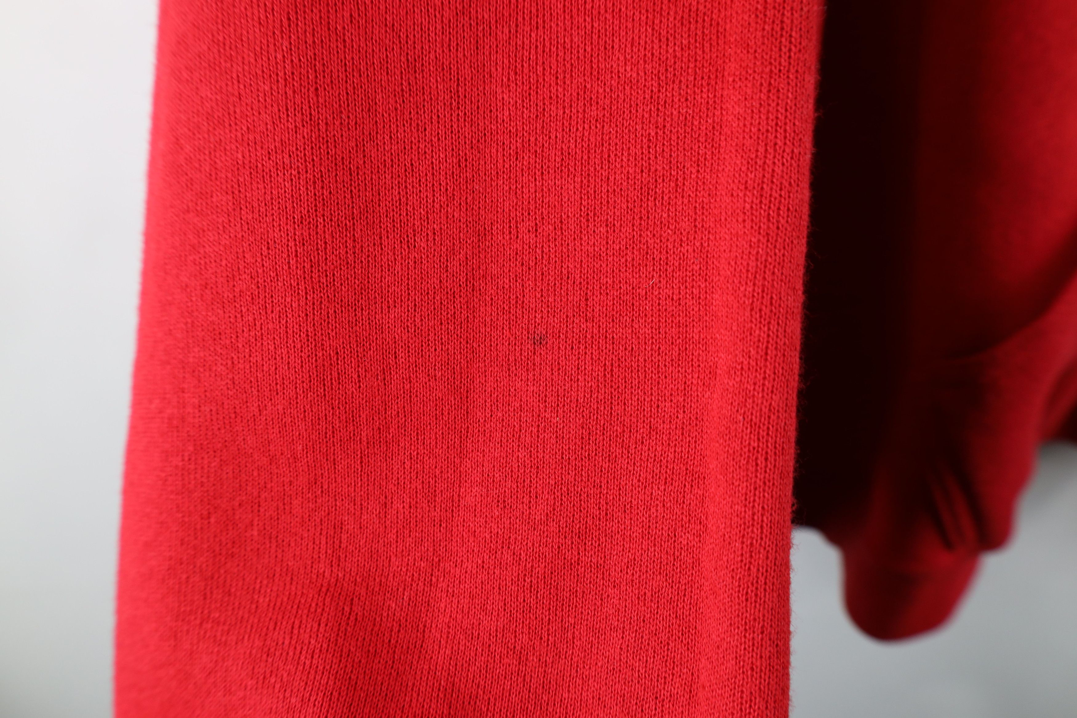 Vintage Vintage 90s Streetwear Heavyweight Hoodie Sweatshirt Red USA Size US XXL / EU 58 / 5 - 7 Thumbnail