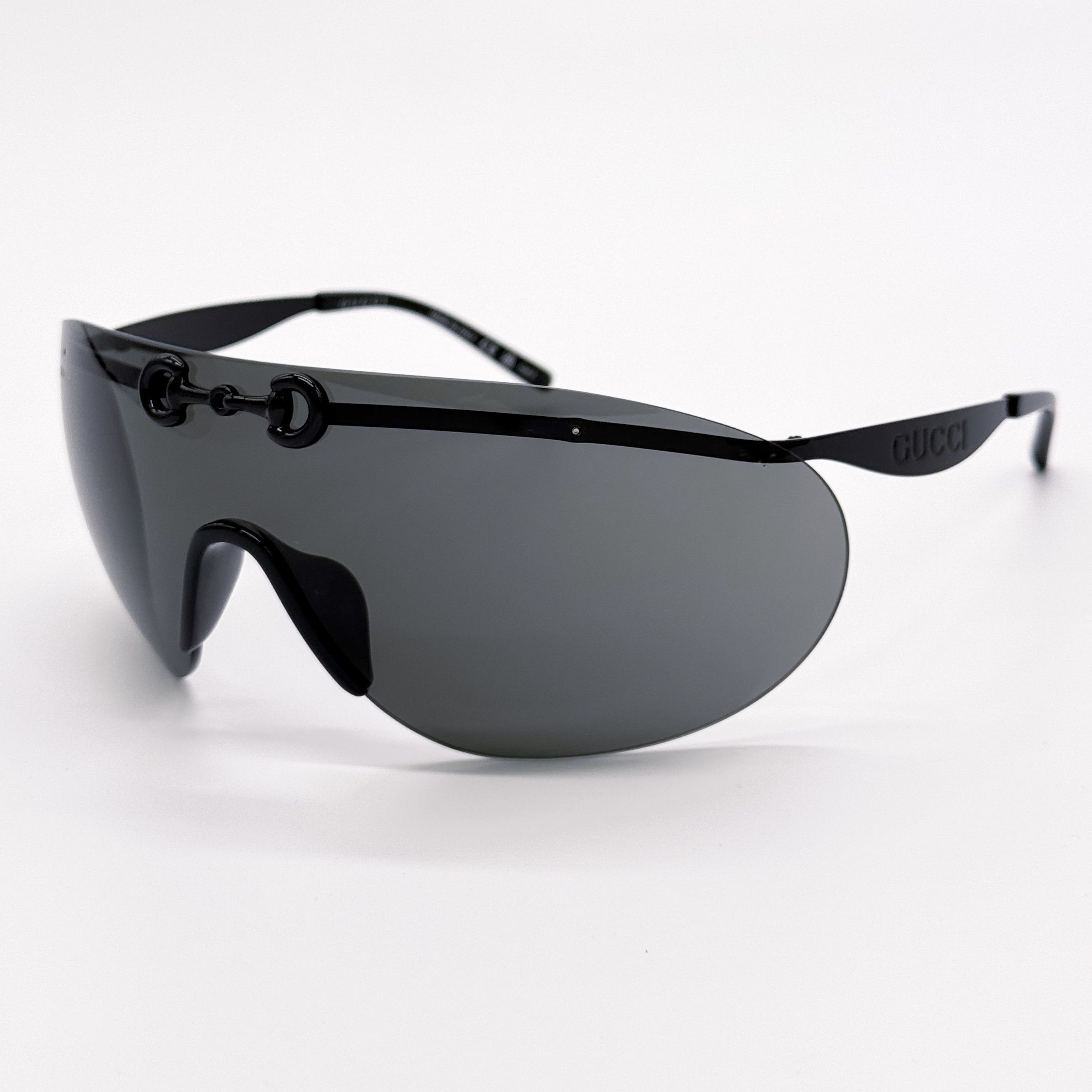 Gucci NEW GUCCI GG1656S 001, BLACK OVERSIZED MASK SUNGLASSES GUCCI Size ONE SIZE - 3 Thumbnail