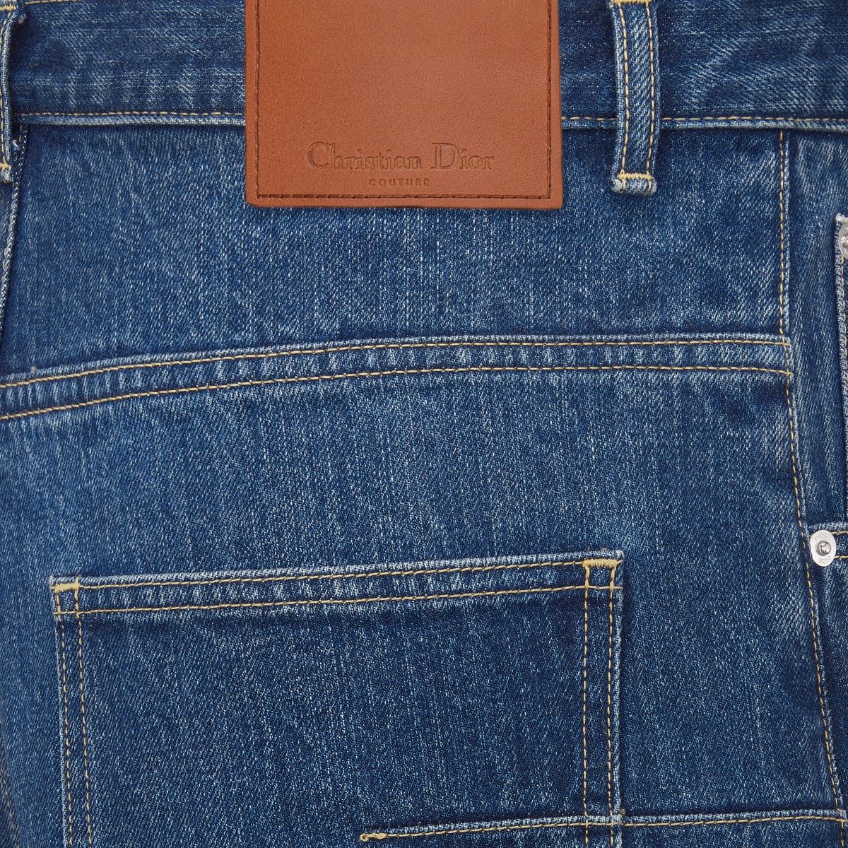 Dior o1bcso1str0326 Coutue Extra-Wide Jeans in Blue Size US 32 / EU 48 - 3 Thumbnail