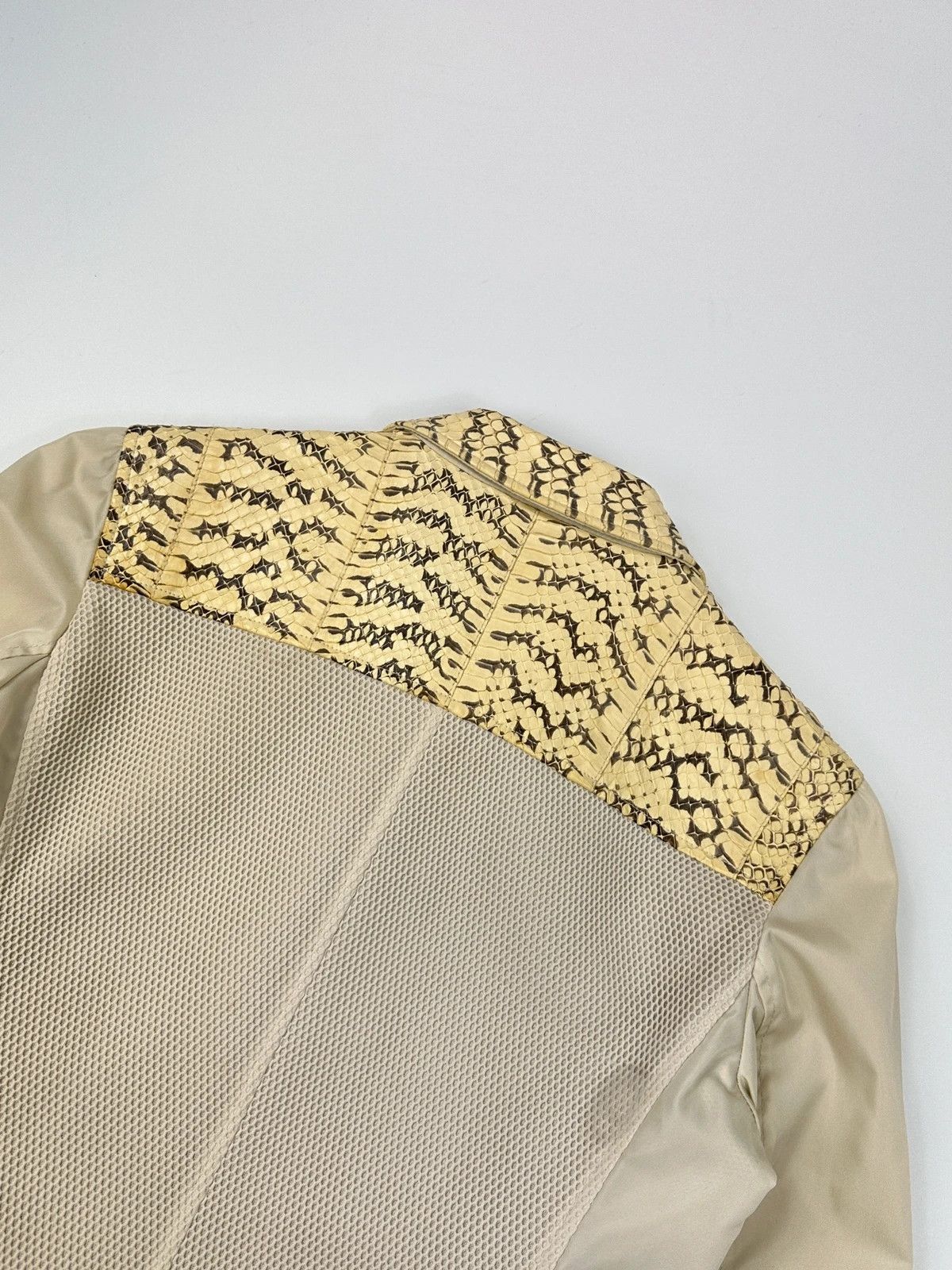 Prada Prada Milano SS99 White Cream Python Leather & Nylon Jacket Size M / US 6-8 / IT 42-44 - 6 Thumbnail