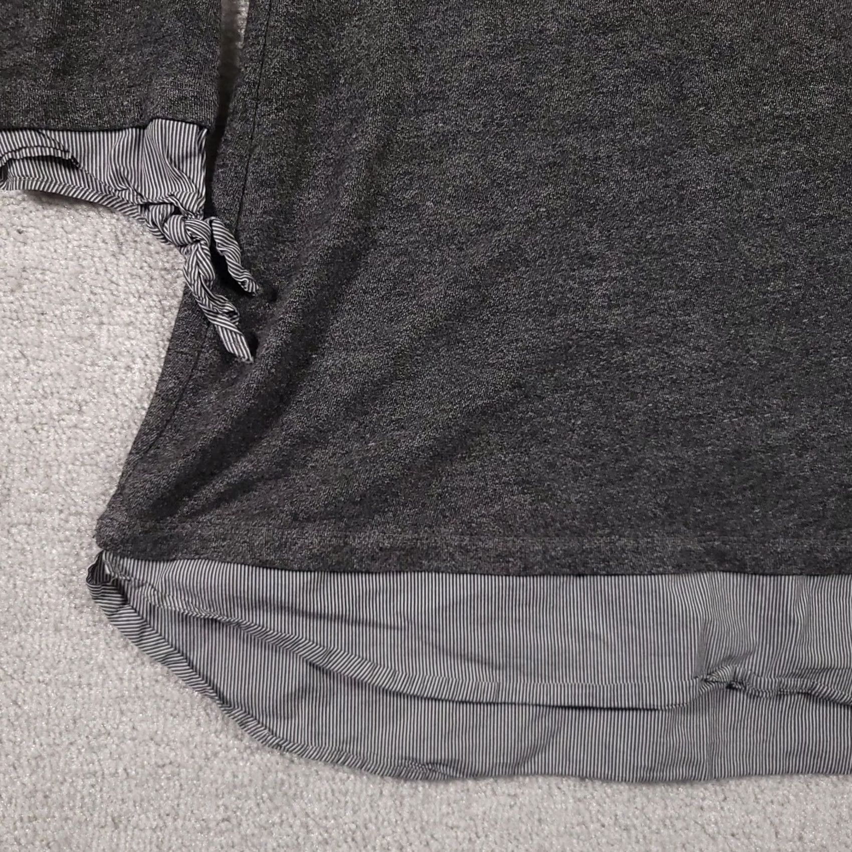 Vintage Christopher & Banks Sweater Women's Large Gray Mock Layered 3/4 Sleeve Tunic Size L / US 10 / IT 46 - 5 Thumbnail