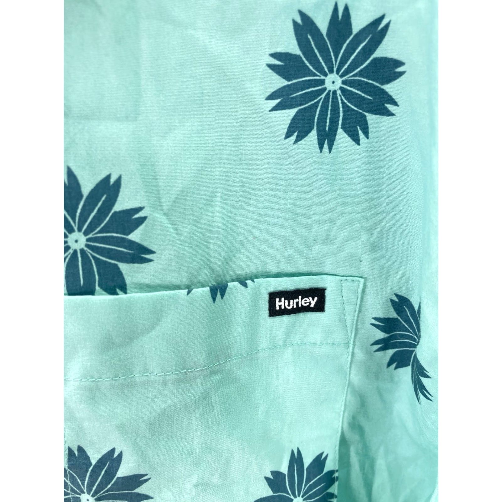 Hurley Hurley Patio Cabana Shirt Men 2XL Green Floral Button Short Sleeve Casual NWT Size US XXL / EU 58 / 5 - 4 Thumbnail
