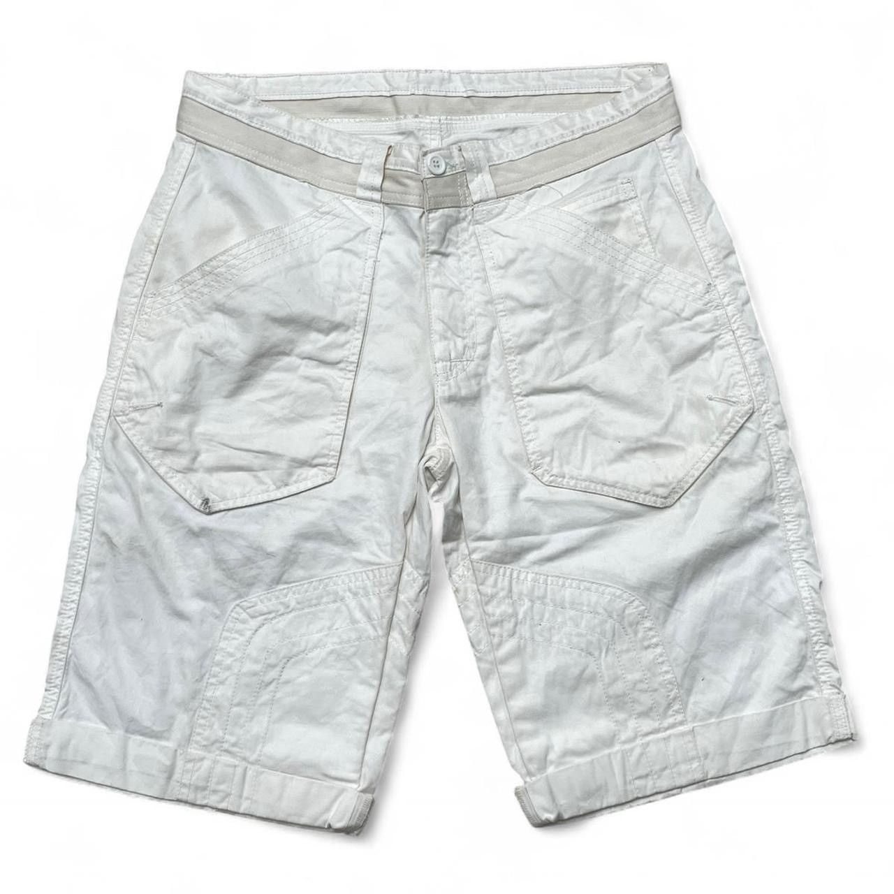 Vintage Wide Fit Vintage White Shorts Size US 30 / EU 46 - 1 Thumbnail