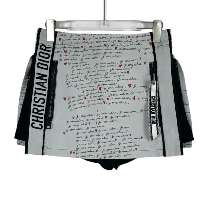 Dior Dioramour Gray Letter Printed Casual Shorts-dmc Size US 26 / EU 42 - 1 Thumbnail