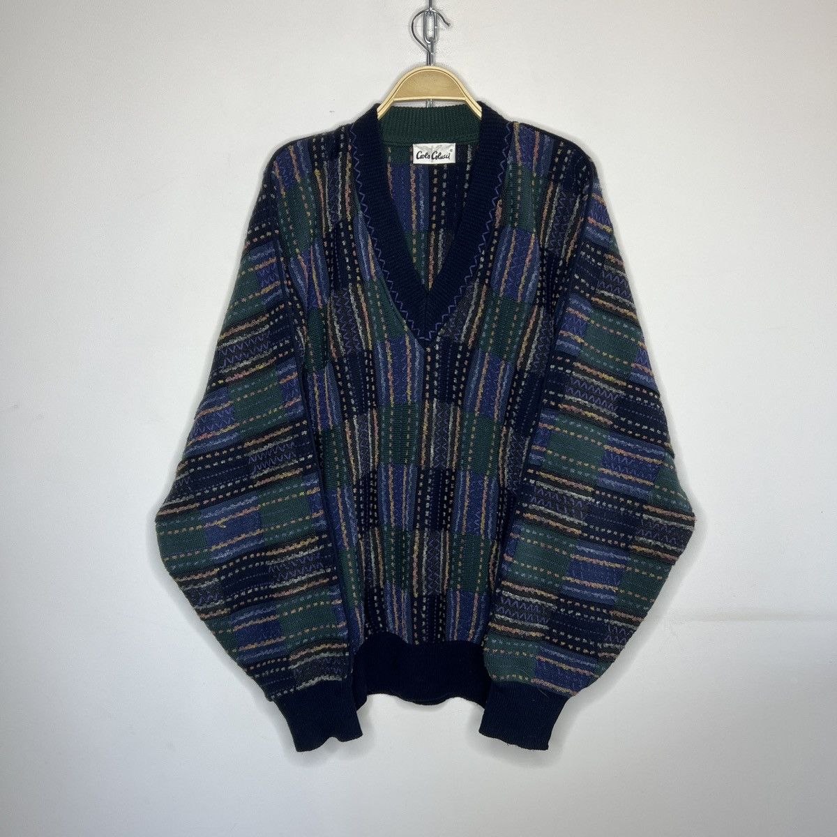 Carlo Colucci × Coogi × Vintage Vintage Carlo Colucci Coogi Sweater Jumper Knitwear Wool Size US L / EU 52-54 / 3 - 1 Thumbnail