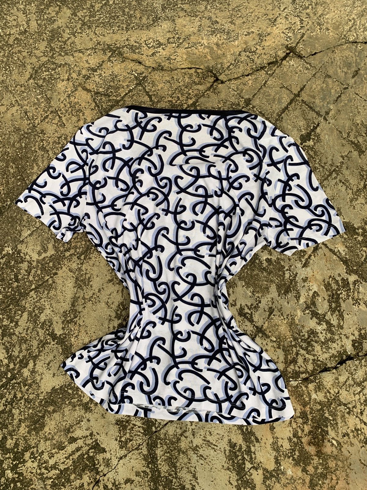Aquascutum × Vintage 2000s Aquascutum UK Graphic Patterned Top Size L / US 10 / IT 46 - 3 Thumbnail