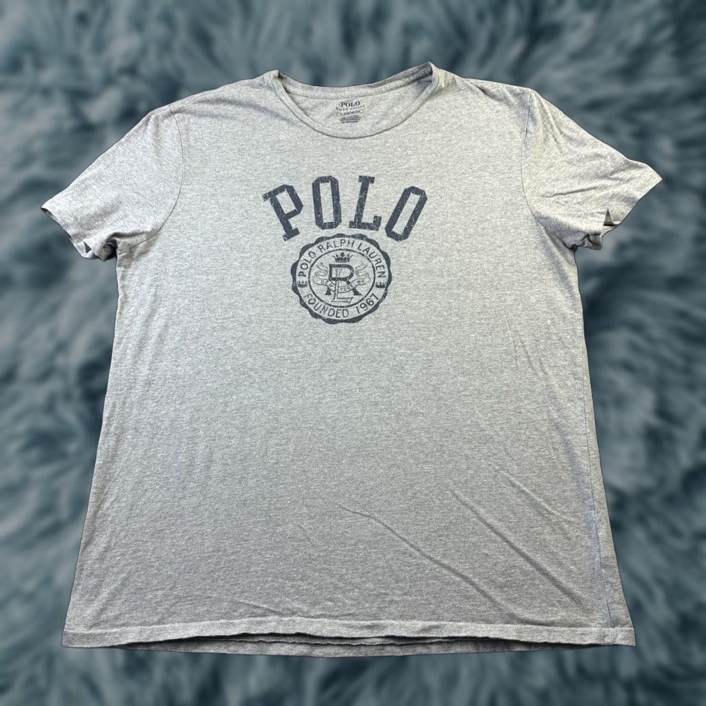 Polo Ralph Lauren Polo Ralph Lauren Shirt Mens Extra Large Gray New York Crest Logo Size US XL / EU 56 / 4 - 1 Thumbnail