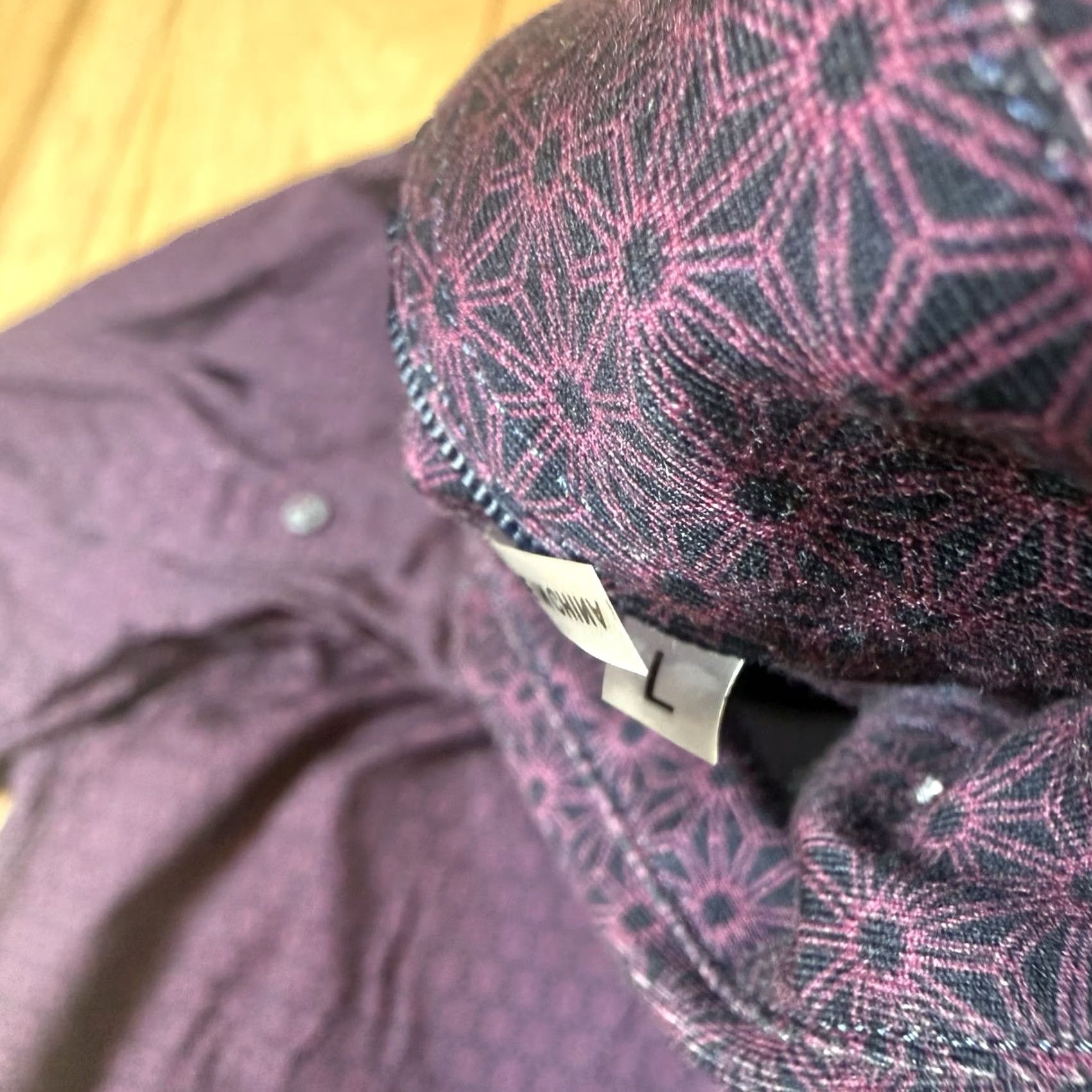 BUGATCHI BUGATCHI Button-Up Shirt Mens Large L 8 Way Stretch Geometric AOP Long Sleeve Multicolor Size 42R - 4 Thumbnail