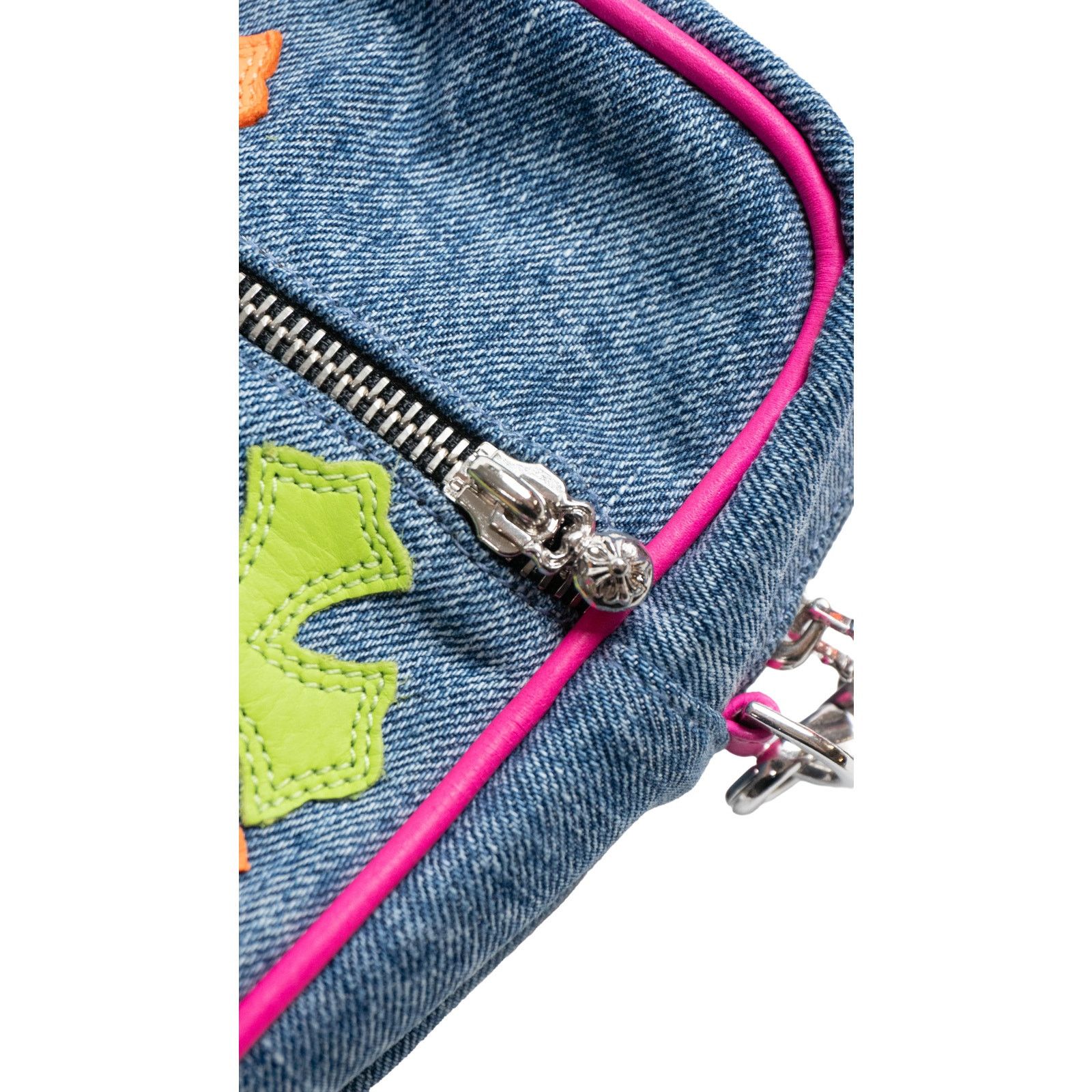 Chrome Hearts Miami Art Basel Multi-Color Cross Patch Denim Taka Bag Size ONE SIZE - 4 Thumbnail