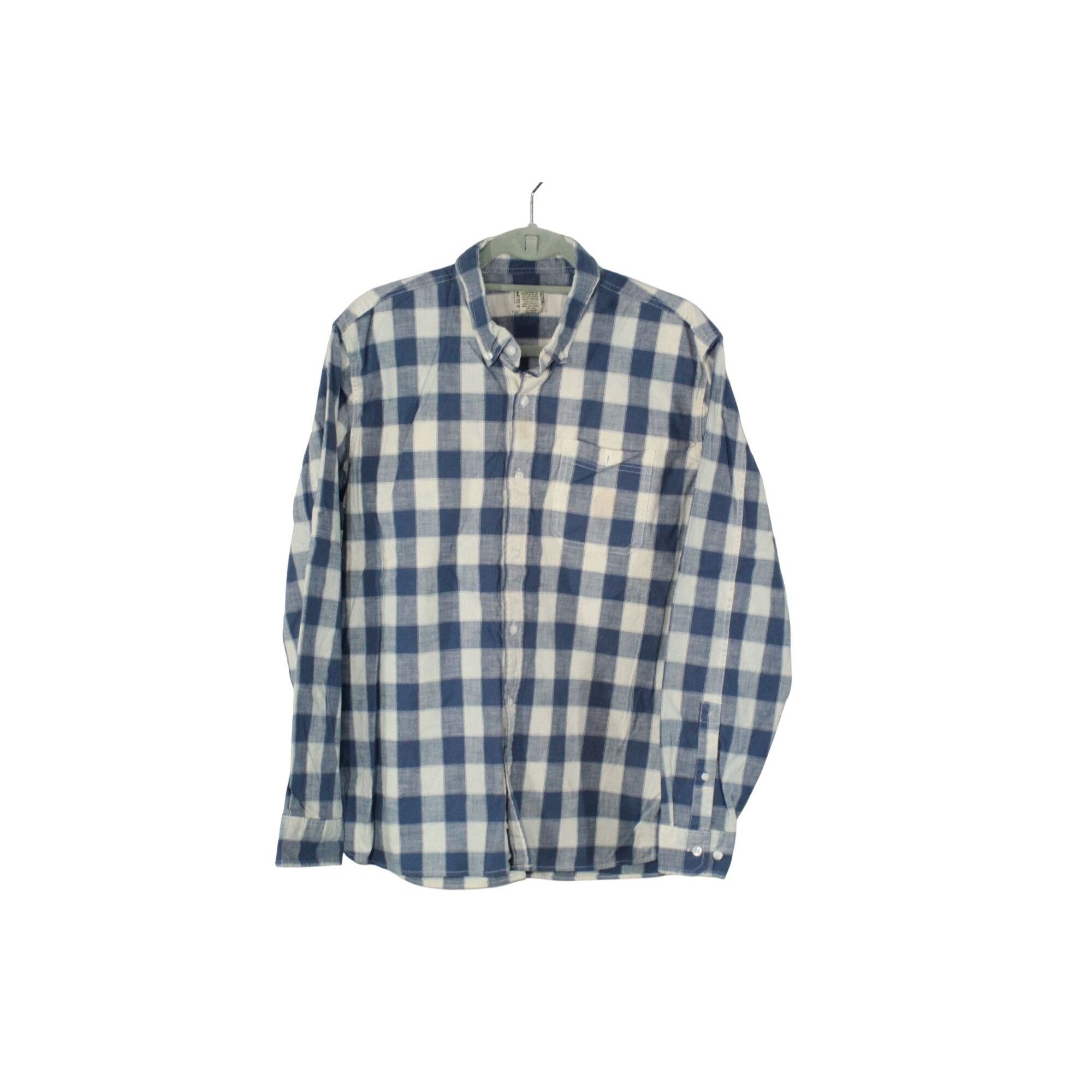 L.L. Bean LL Bean Men's Comfort Stretch Chambray Shirt Blue Plaid Size US L / EU 52-54 / 3 - 1 Thumbnail
