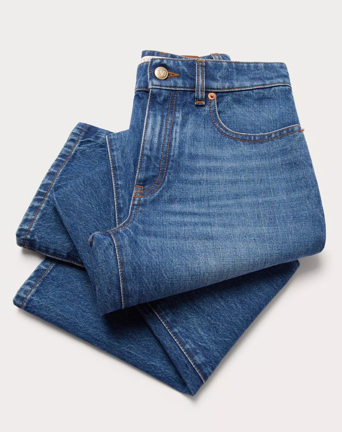 Valentino o1s1wg110625 Denim Trousers in Denim Blue Size 24" / US 00 / IT 34 - 7 Thumbnail