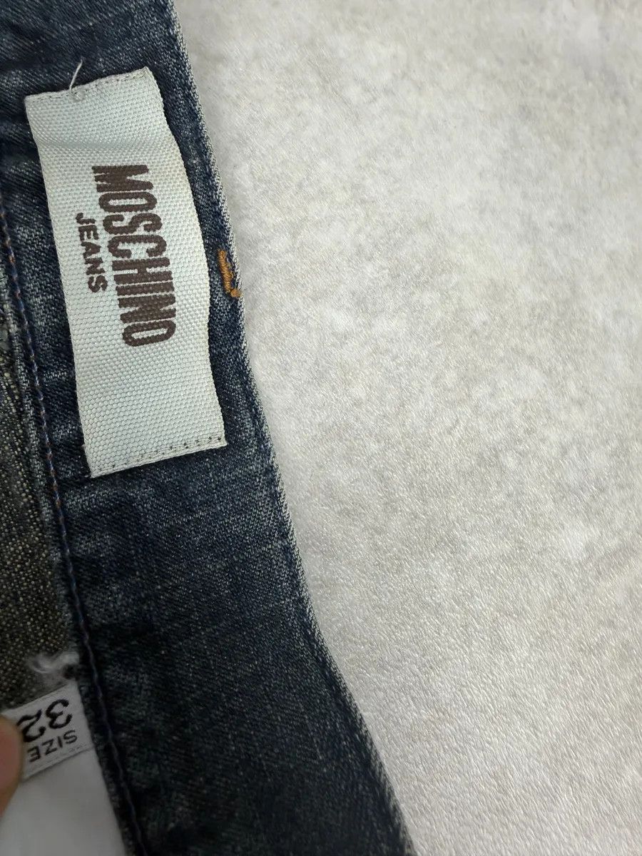Moschino 2000s Moschino Denim Lines Blue Destroyed Jeans Size US 30 / EU 46 - 8 Thumbnail