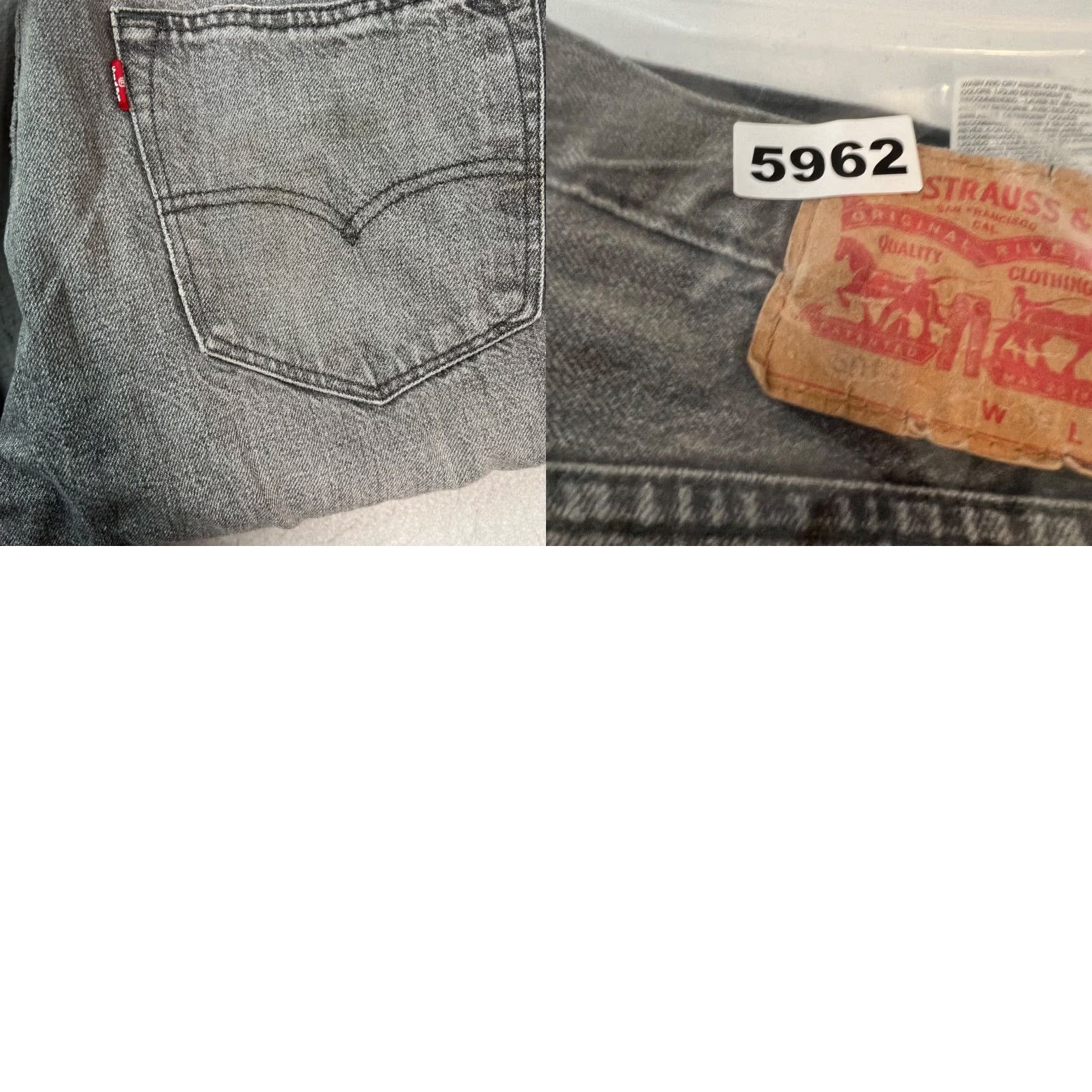 Levi's Levis 501 Mens Jeans Gray Distressed Straight 32x29 Denim 100% Cotton Leather? Wait Size US 32 / EU 48 - 9 Thumbnail