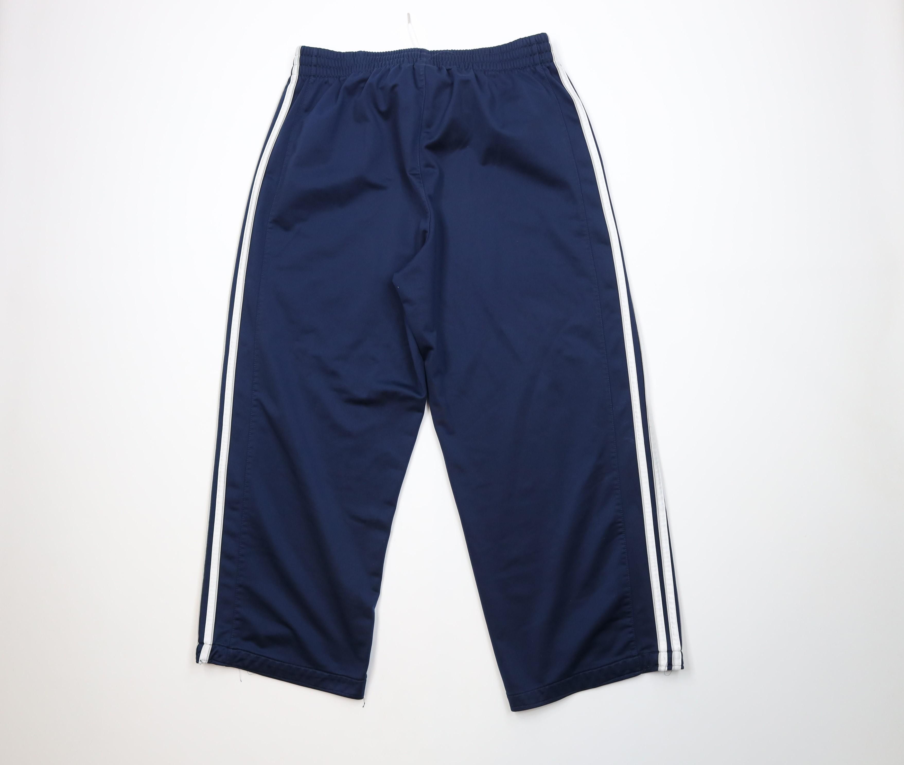 Adidas Vintage Y2K Adidas Striped Wide Leg Sweatpants Pants Blue Size US 38 / EU 54 - 8 Thumbnail